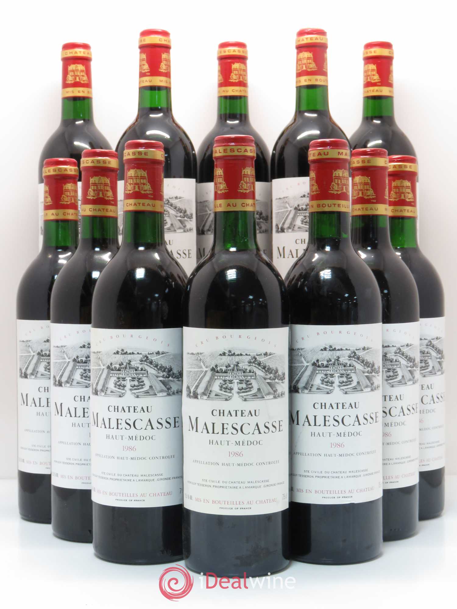 Château Malescasse Cru Bourgeois Exceptionnel 1986 - Lot de 12 bouteilles - 0