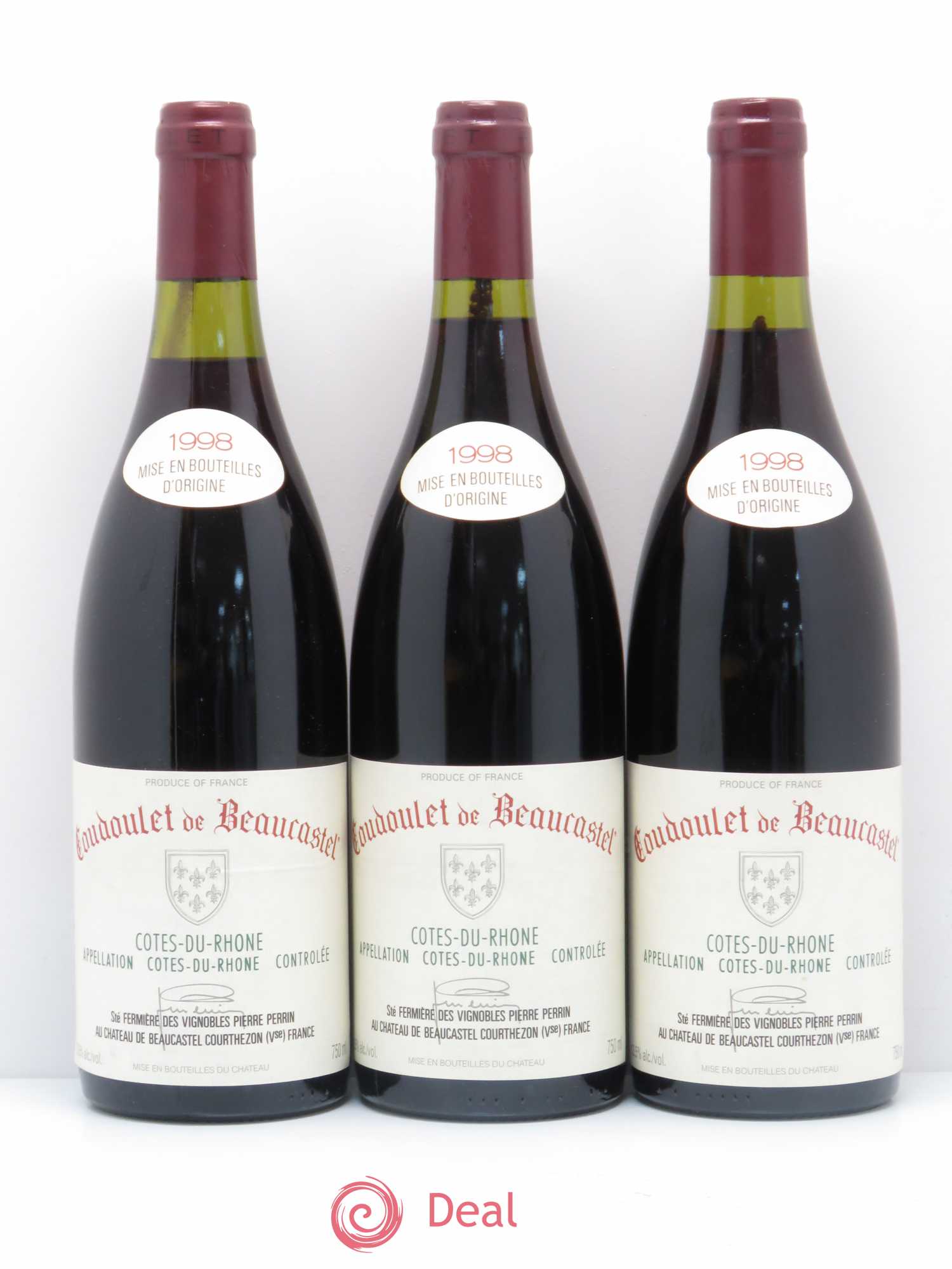 Côtes-du-Rhône Coudoulet de Beaucastel Famille Perrin 1998 - Lot de 6 bouteilles - 2