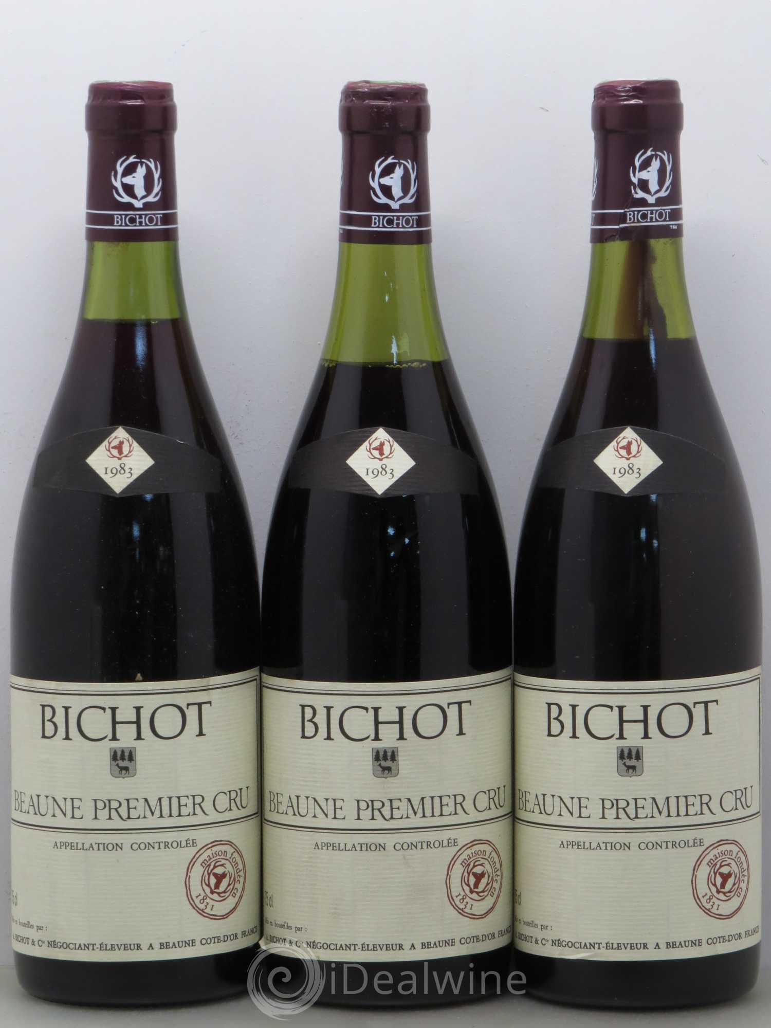 Beaune 1er Cru Bichot (sans prix de réserve) 1983 - Posten von 3 Flaschen - 0