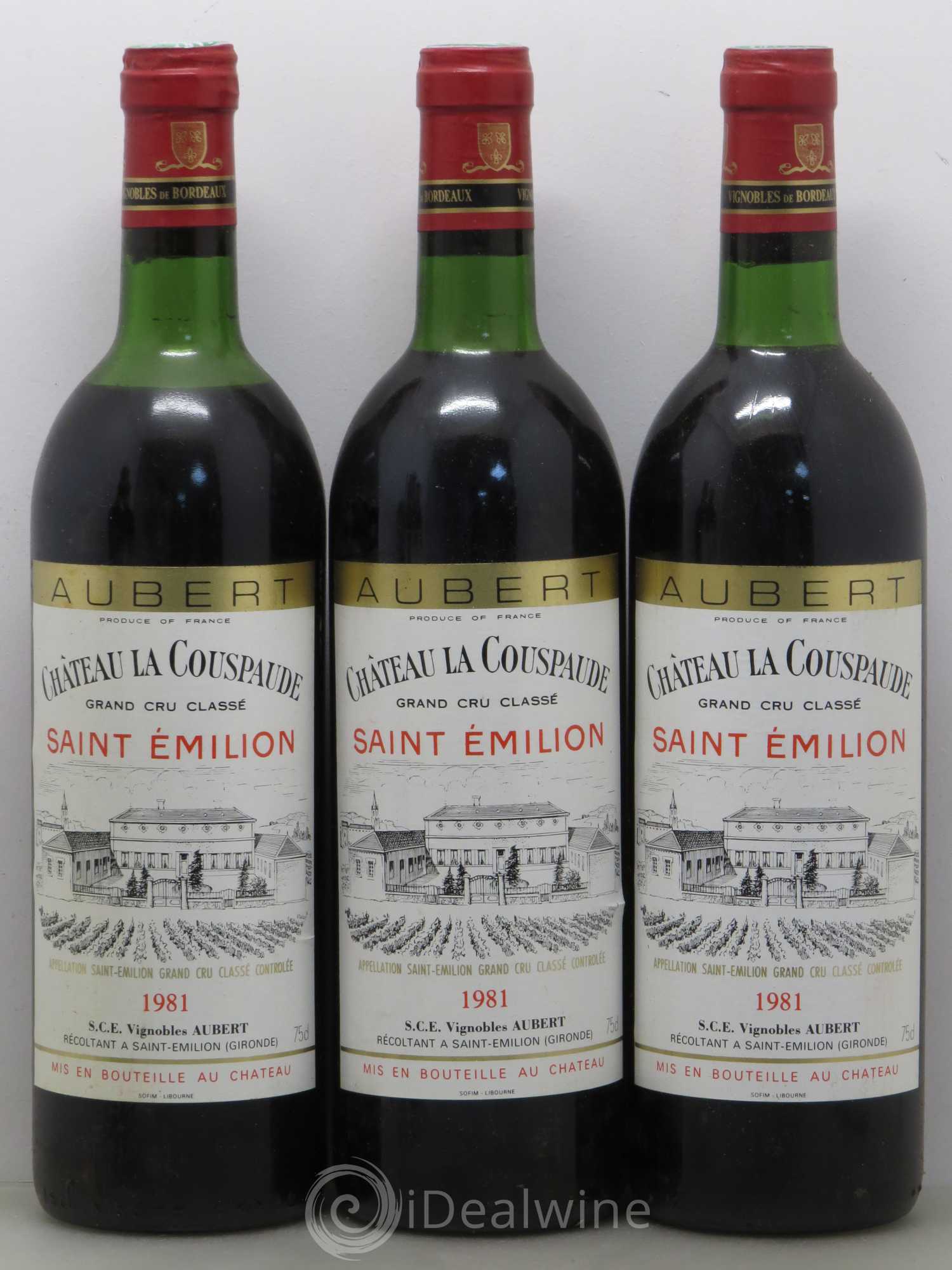 Château la Couspaude Grand Cru Classé (sans prix de réserve) 1981 - Lot de 5 bouteilles - 1