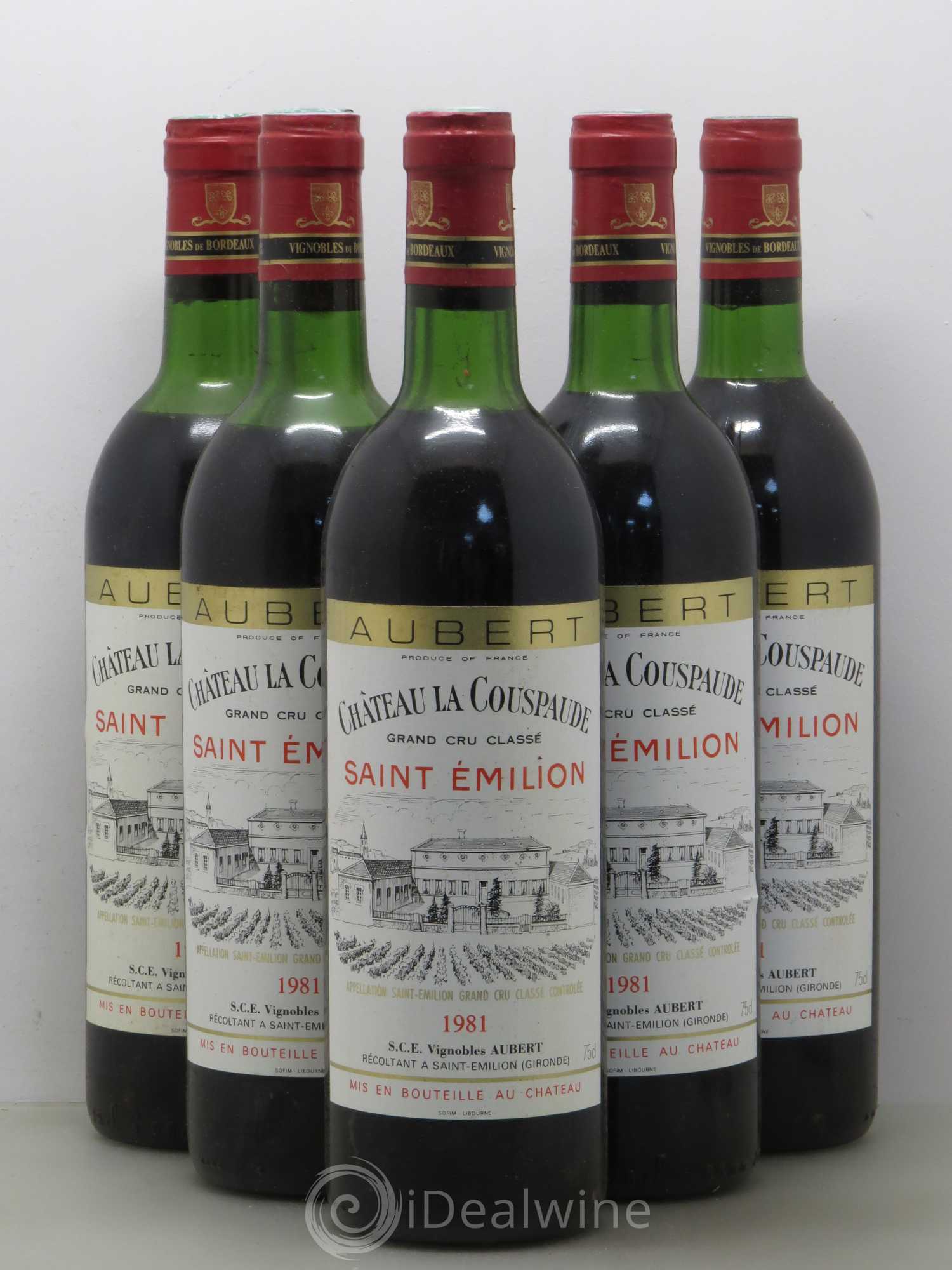 Château la Couspaude Grand Cru Classé (sans prix de réserve) 1981 - Lot de 5 bouteilles - 0