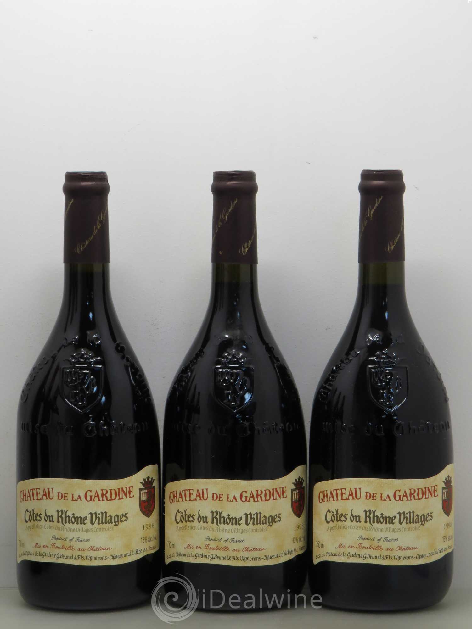 Côtes-du-Rhône Village Château de La Gardine (sans prix de réserve) 1998 - Posten von 6 Flaschen - 1