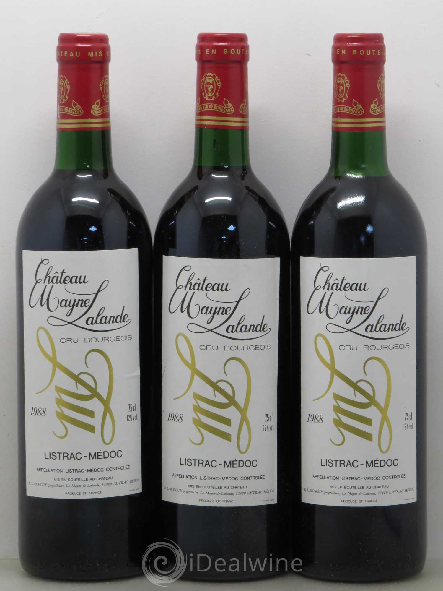 Château Mayne Lalande Cru Bourgeois (sans prix de réserve) 1988 - Lot de 6 bouteilles - 2
