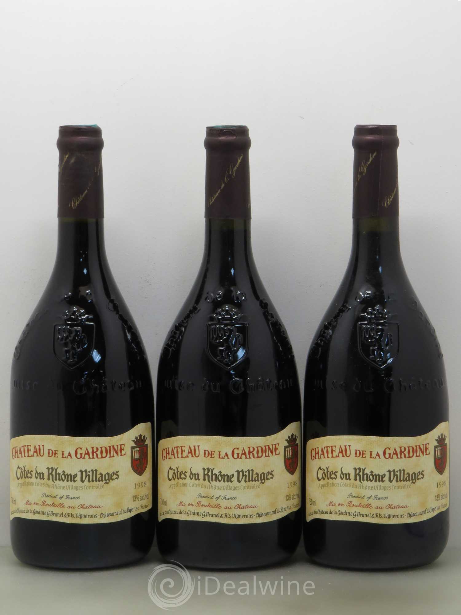 Côtes-du-Rhône Château de La Gardine (sans prix de réserve) 1998 - Posten von 6 Flaschen - 2