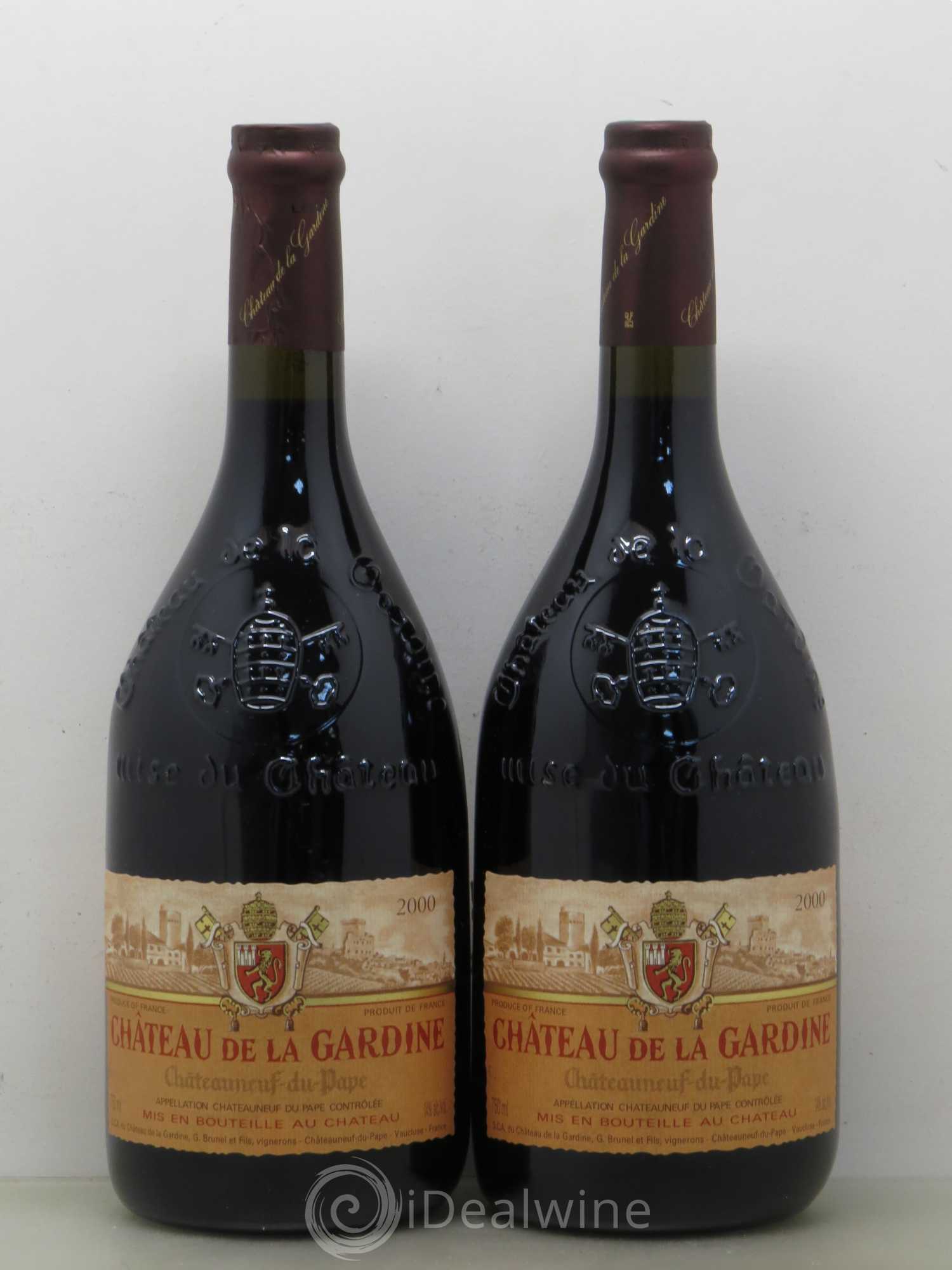 Châteauneuf-du-Pape Château de La Gardine Famille Brunel (sans prix de réserve) 2000 - Lot de 5 bouteilles - 2