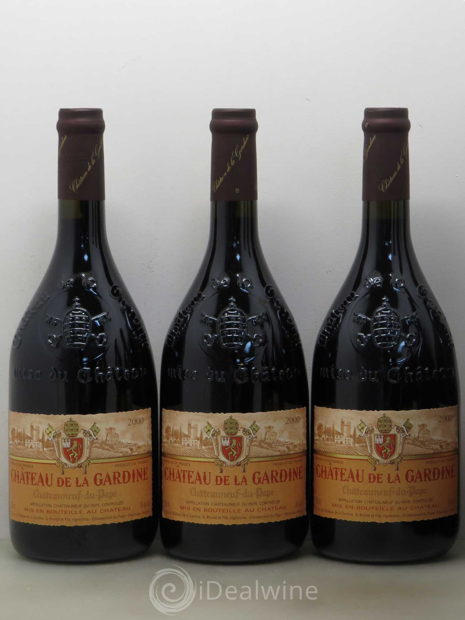 Châteauneuf-du-Pape Château de La Gardine Famille Brunel (sans prix de réserve) 2000 - Lot de 6 bouteilles - 1