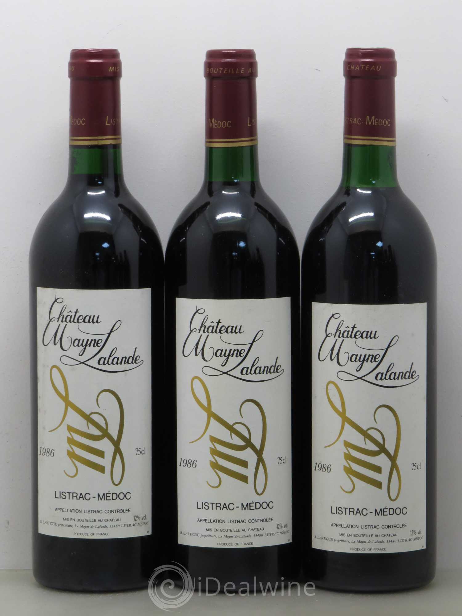 Château Mayne Lalande Cru Bourgeois (sans prix de réserve) 1986 - Lot de 6 bouteilles - 2