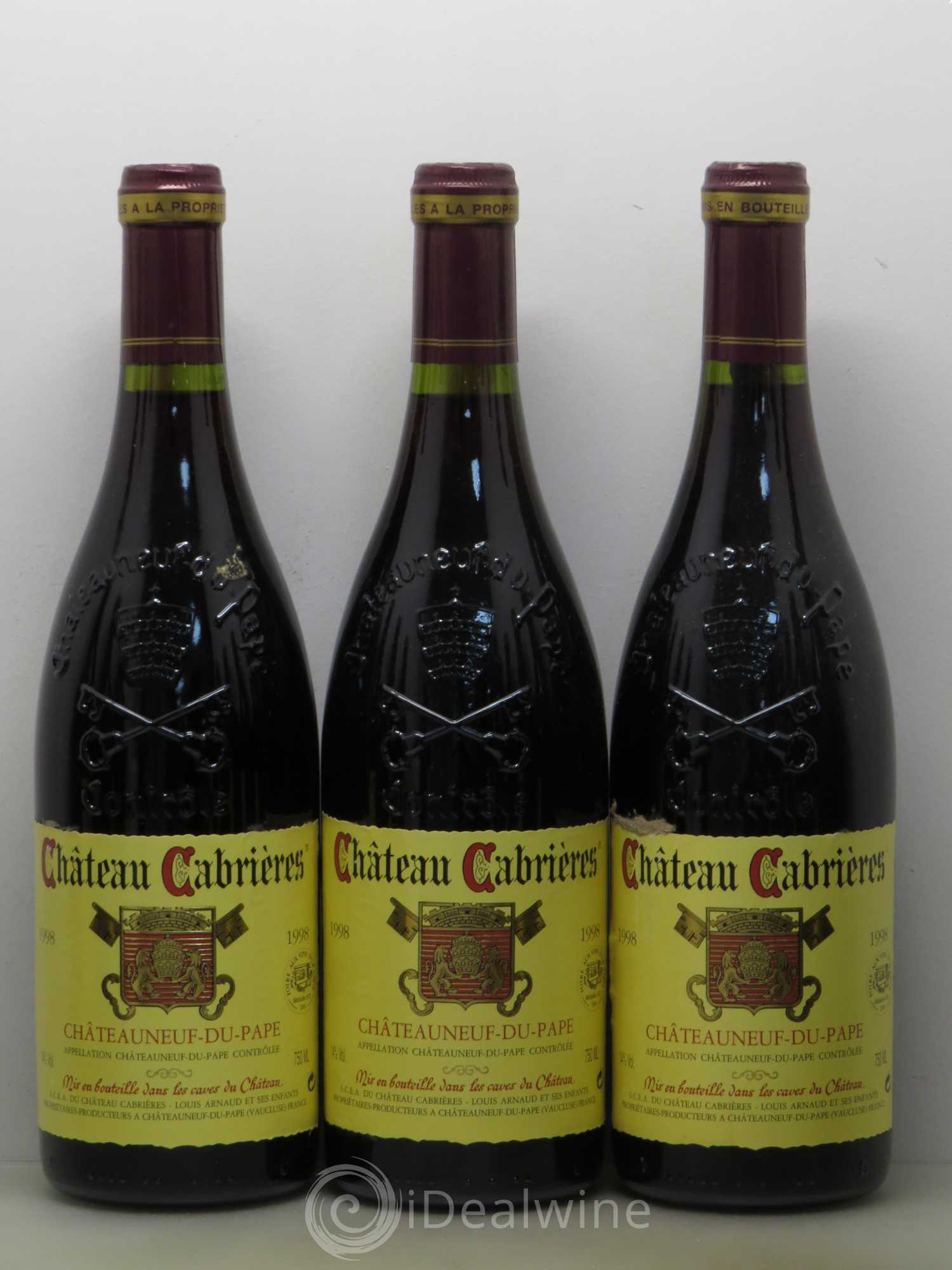 Châteauneuf-du-Pape Château Cabrieres 1998 - Lot de 12 bouteilles - 1