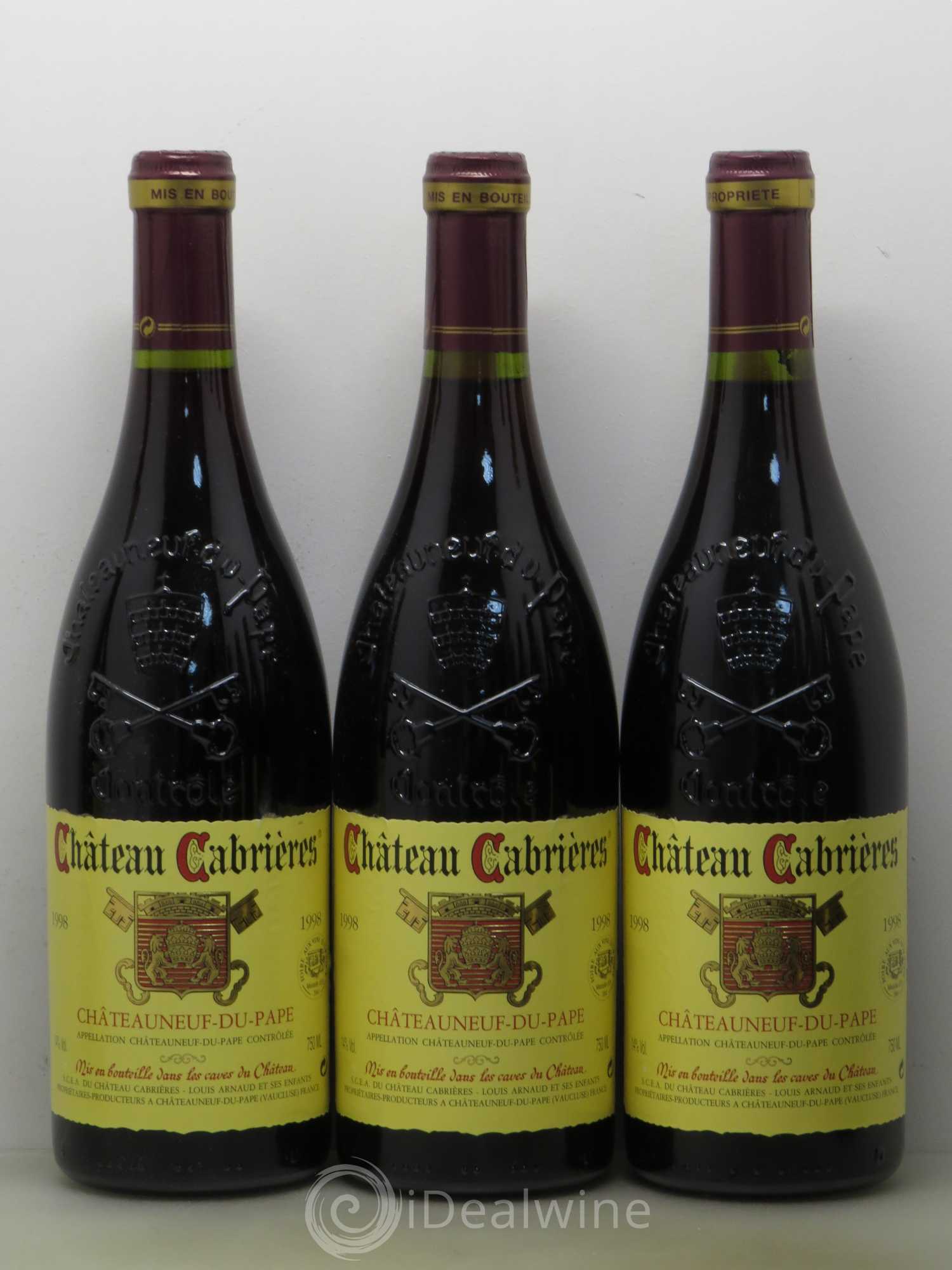 Châteauneuf-du-Pape Château Cabrieres 1998 - Lot de 12 bouteilles - 2