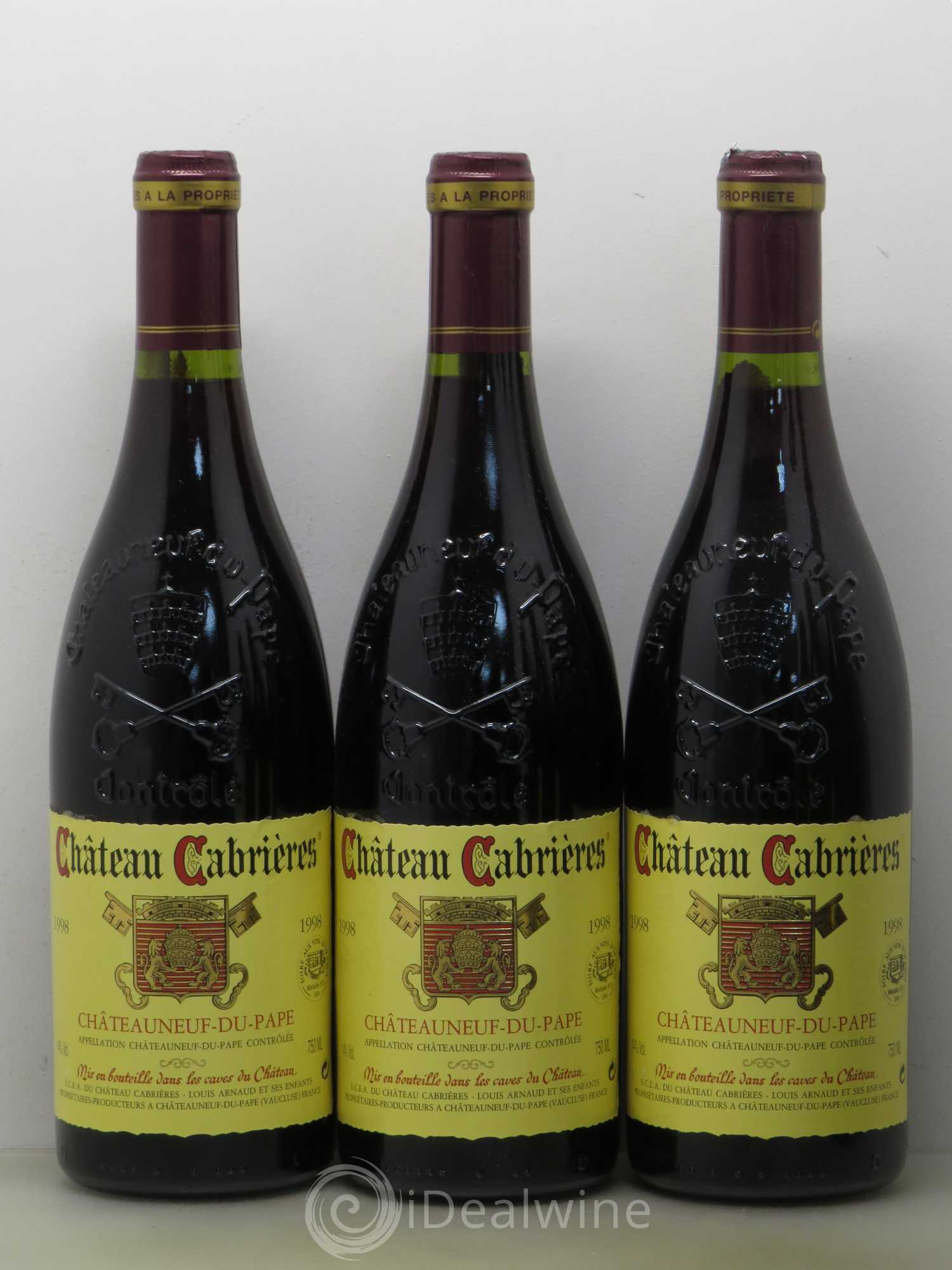 Châteauneuf-du-Pape Château Cabrieres 1998 - Lot de 12 bouteilles - 3