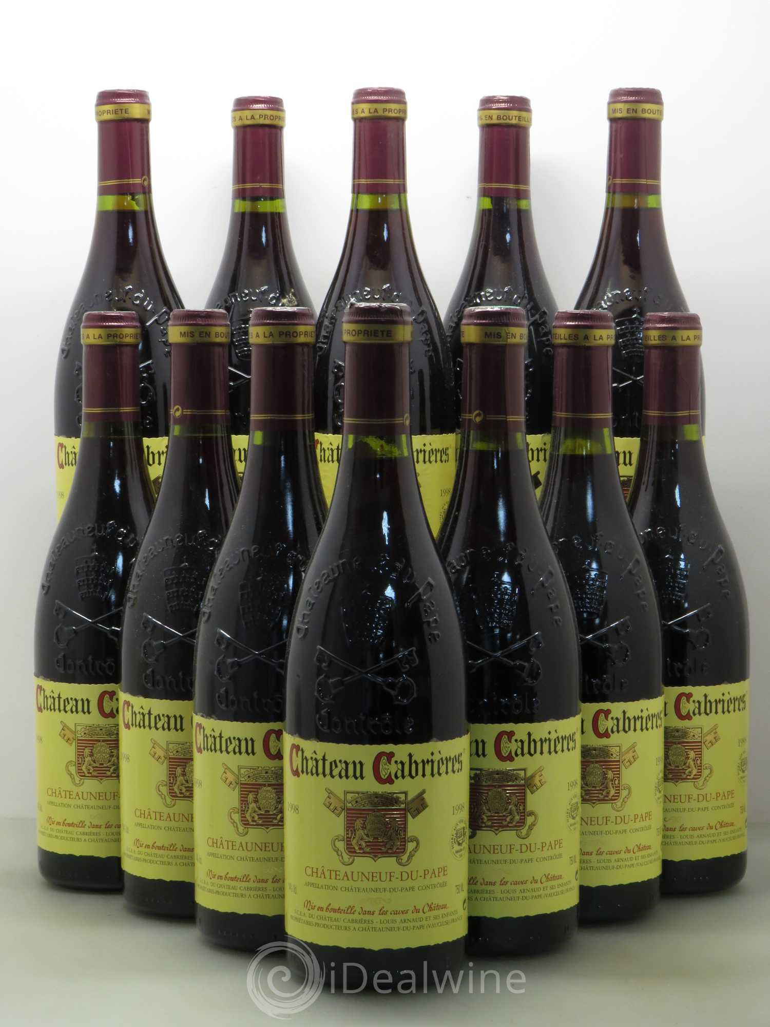 Châteauneuf-du-Pape Château Cabrieres 1998 - Lot de 12 bouteilles - 0
