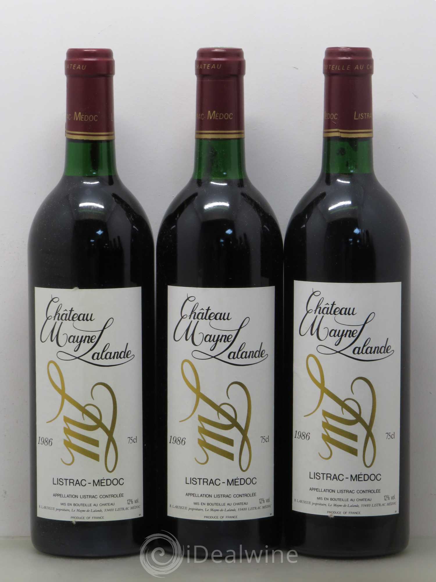 Château Mayne Lalande Cru Bourgeois (sans prix de réserve) 1986 - Lot de 6 bouteilles - 2