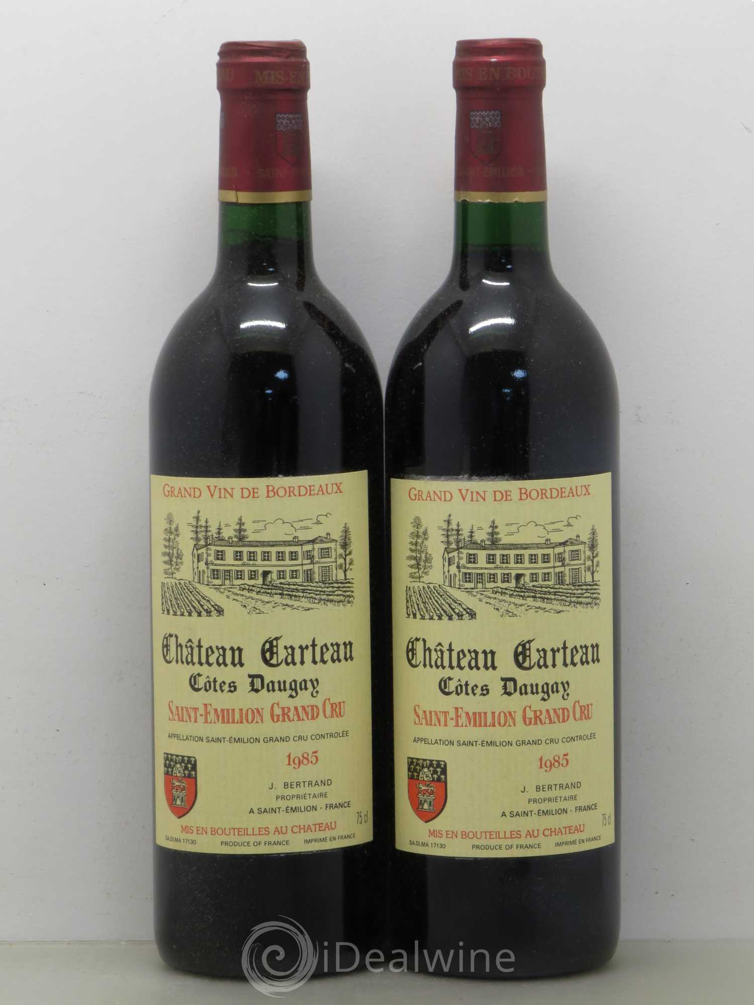 Saint-Émilion Château Carteau Côtes Daugay 1985 - Posten von 5 Flaschen - 2