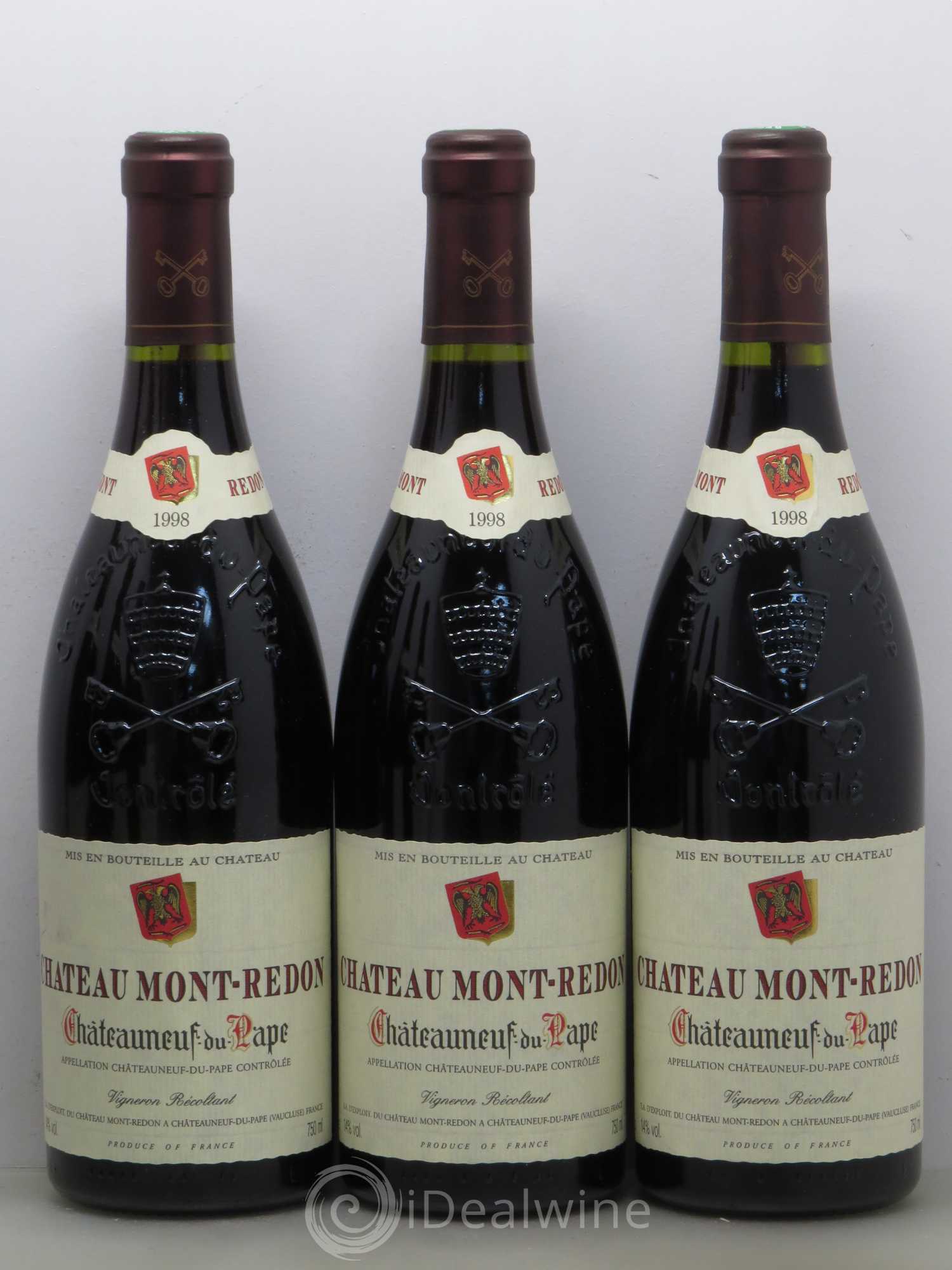 Châteauneuf-du-Pape Château Mont-Redon Famille Abeille-Fabre 1998 - Lotto di 6 bottiglie - 1