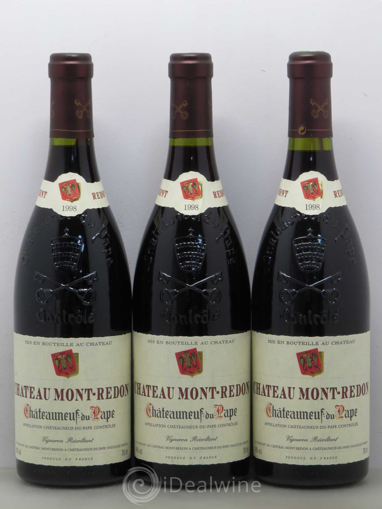 Châteauneuf-du-Pape Château Mont-Redon Famille Abeille-Fabre 1998 - Lotto di 6 bottiglie - 2