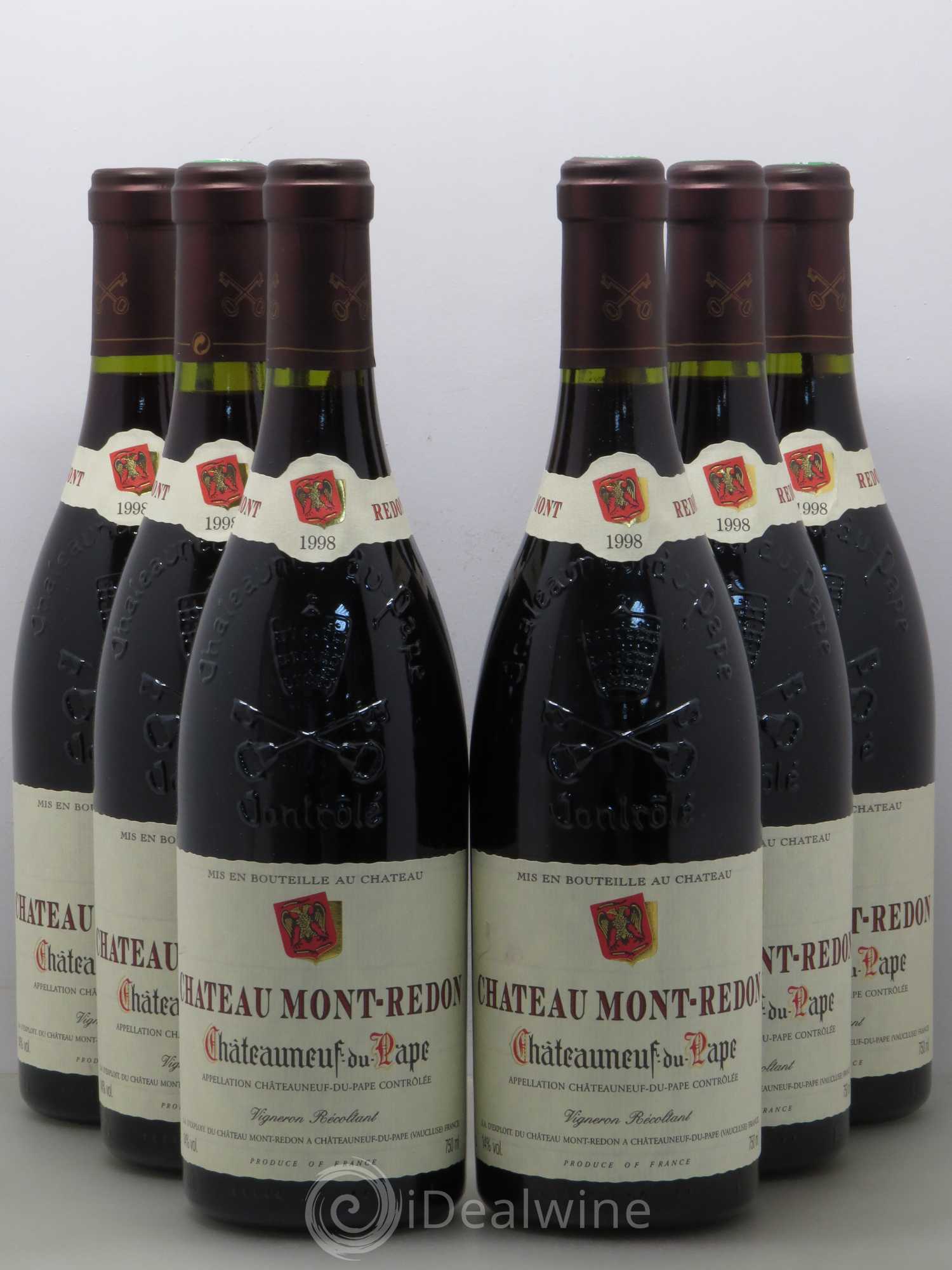 Châteauneuf-du-Pape Château Mont-Redon Famille Abeille-Fabre 1998 - Lotto di 6 bottiglie - 0