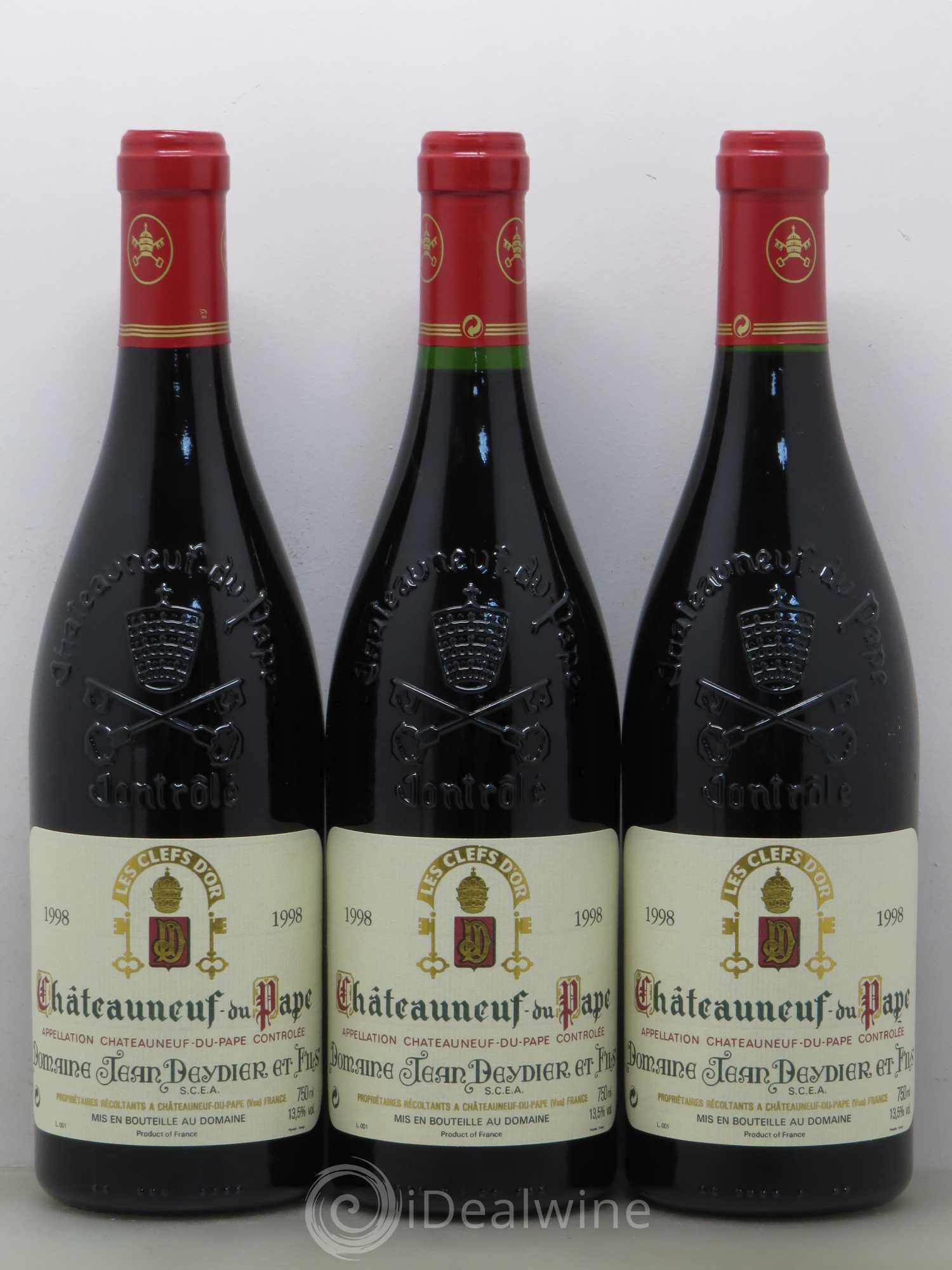 Châteauneuf-du-Pape Les Clefs D'Or Jean Deydier 1998 - Posten von 3 Flaschen - 0