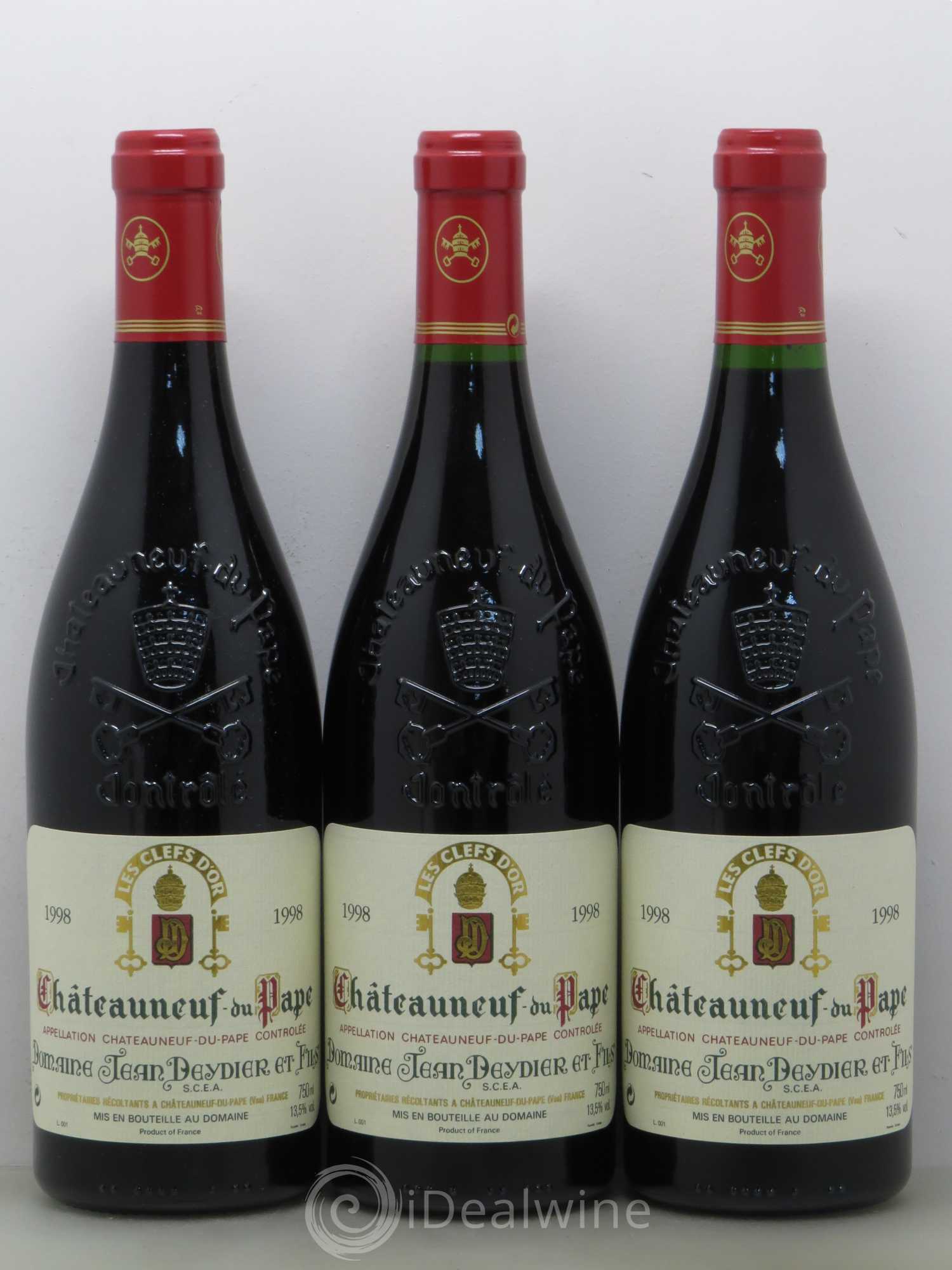 Châteauneuf-du-Pape Les Clefs D'Or Jean Deydier 1998 - Posten von 3 Flaschen - 0