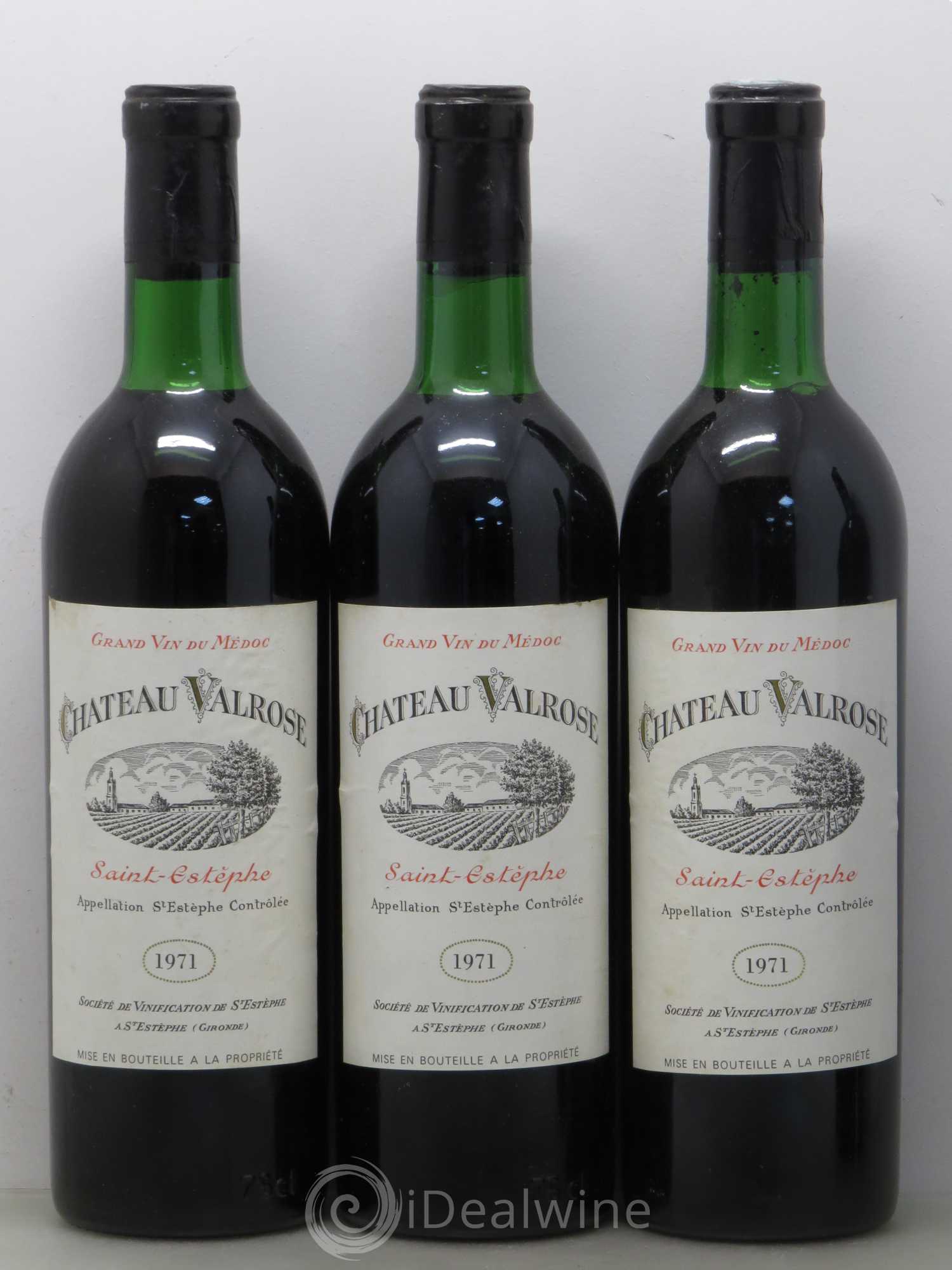 Château Valrose Cru Bourgeois 1971 - Lot de 3 bouteilles - 0