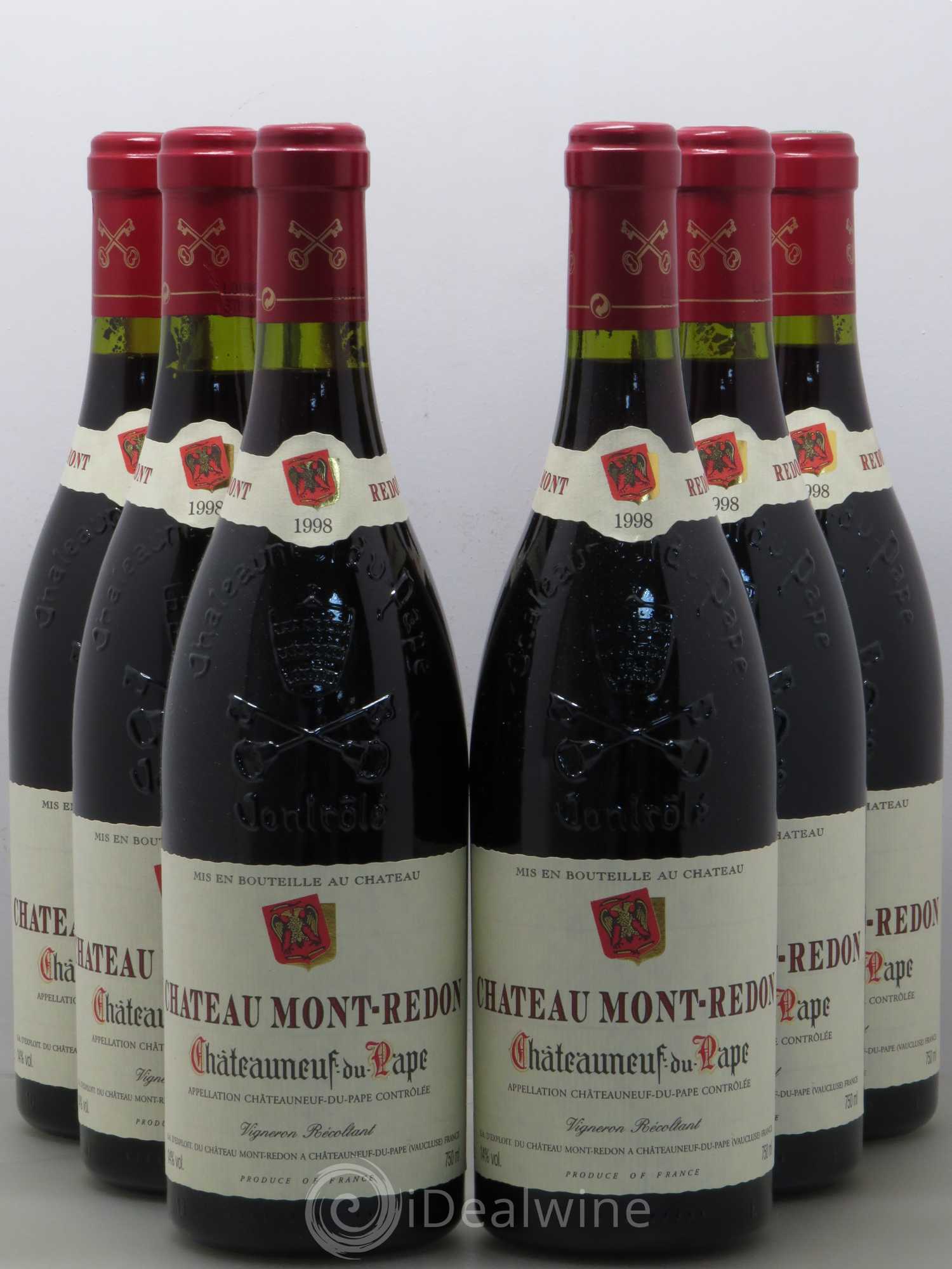 Châteauneuf-du-Pape Château Mont-Redon Famille Abeille-Fabre 1998 - Lot de 6 bouteilles - 0