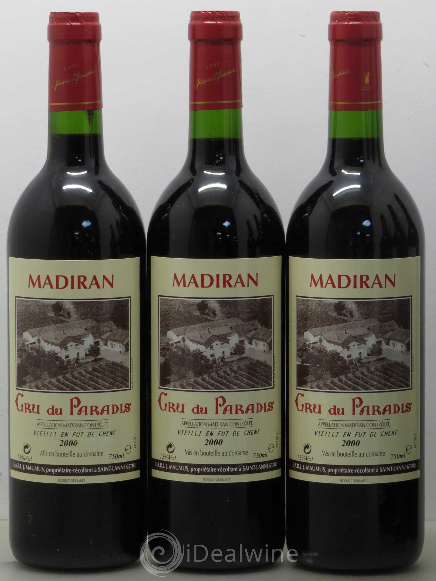 Madiran Cru du paradis Maumus (sans prix de réserve) 2000 - Posten von 6 Flaschen - 1