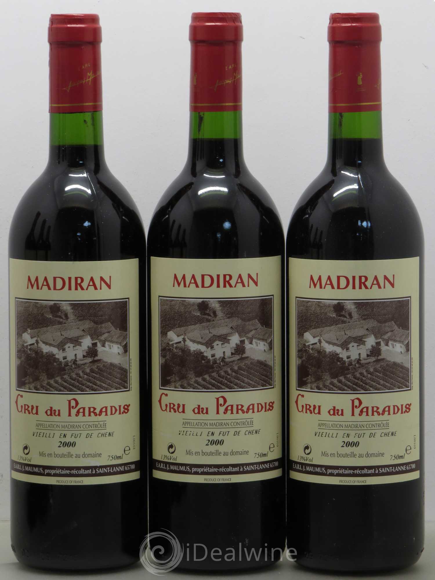 Madiran Cru du paradis Maumus (sans prix de réserve) 2000 - Posten von 6 Flaschen - 2