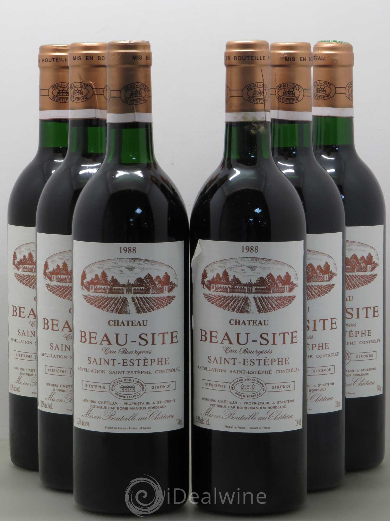 Château Beau Site Cru Bourgeois 1988 - Lot de 6 bouteilles - 0