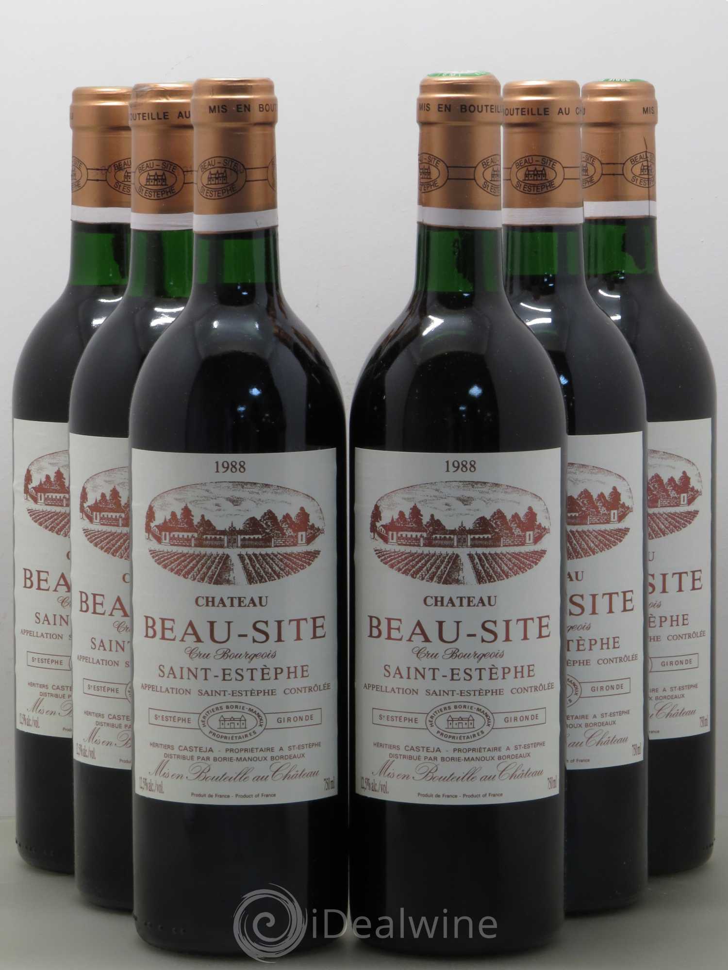 Château Beau Site Cru Bourgeois 1988 - Lot de 6 bouteilles - 0