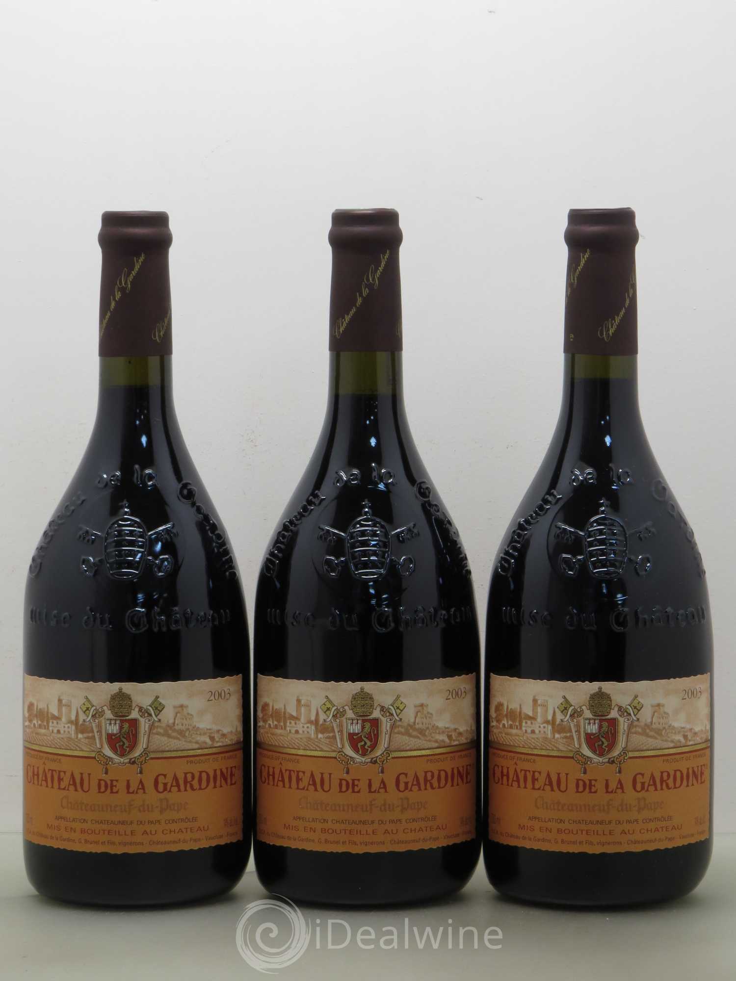 Châteauneuf-du-Pape Château de La Gardine Famille Brunel 2003 - Lot de 6 bouteilles - 2