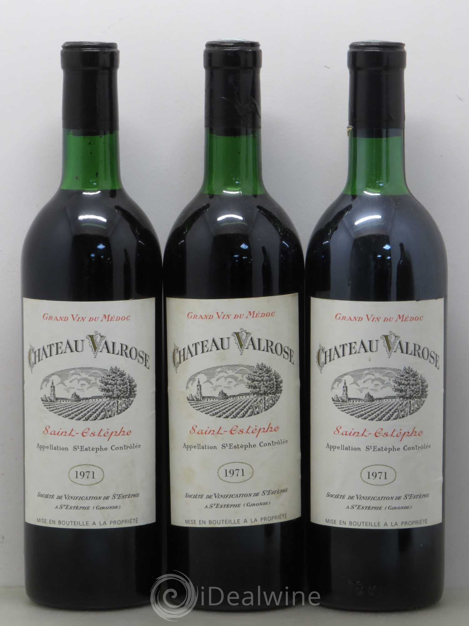 Château Valrose Cru Bourgeois 1971 - Lot de 3 bouteilles - 0