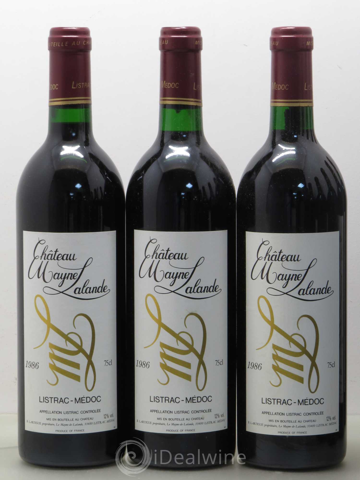 Château Mayne Lalande Cru Bourgeois  (sans prix de réserve) 1986 - Lot de 12 bouteilles - 2