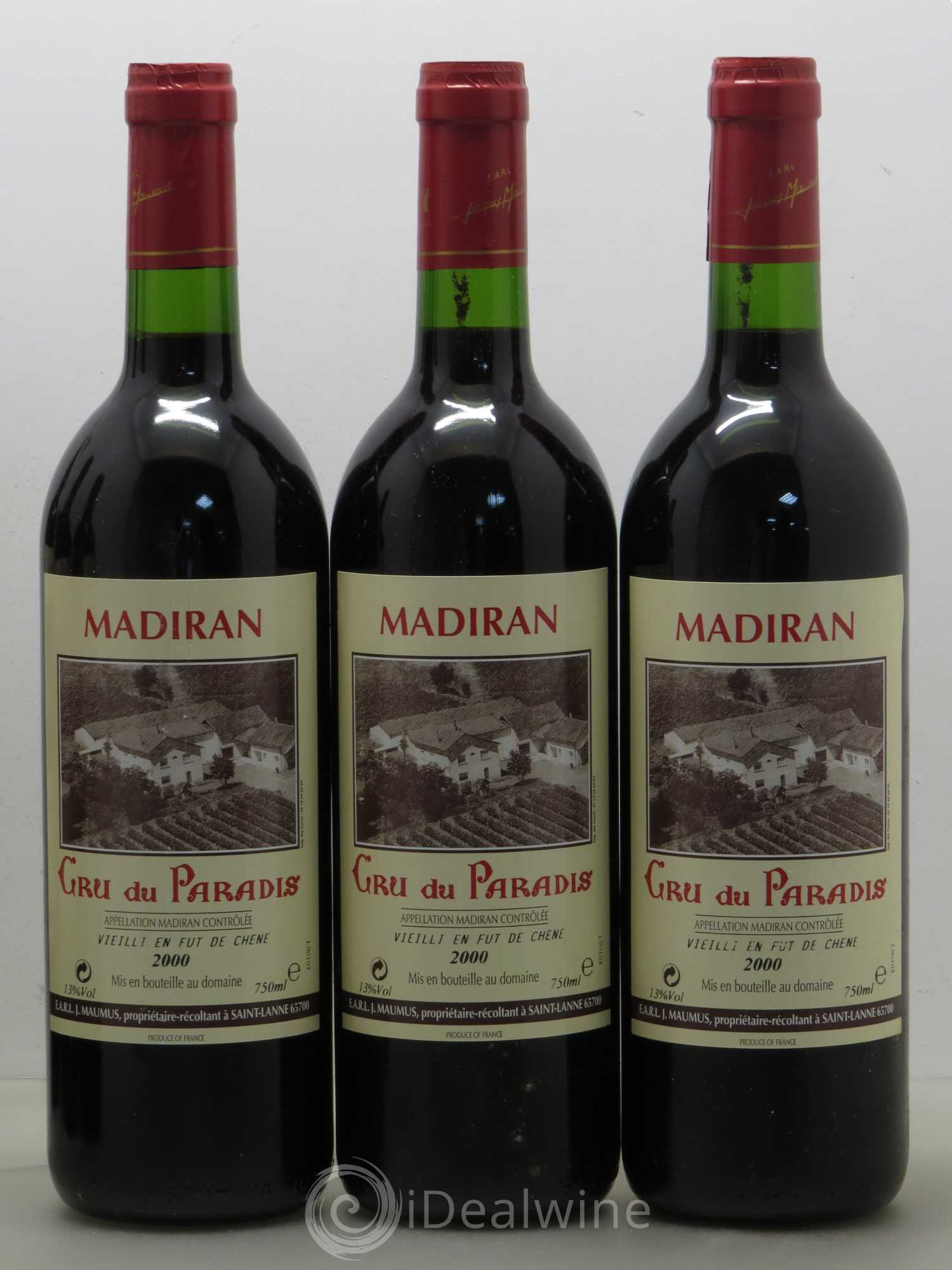 Madiran Cru du paradis Maumus (sans prix de réserve) 2000 - Posten von 6 Flaschen - 1