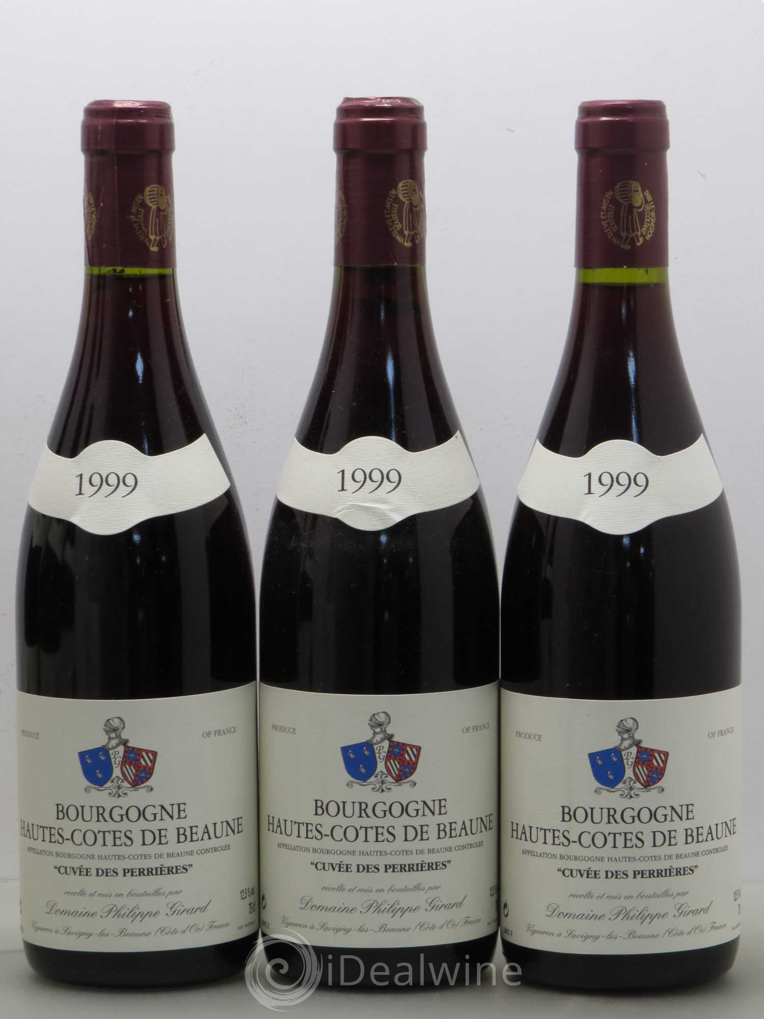 Hautes-Côtes de Beaune Cuvee Des Perrieres Domaine Philippe Girard (sans prix de réserve) 1999 - Posten von 6 Flaschen - 1