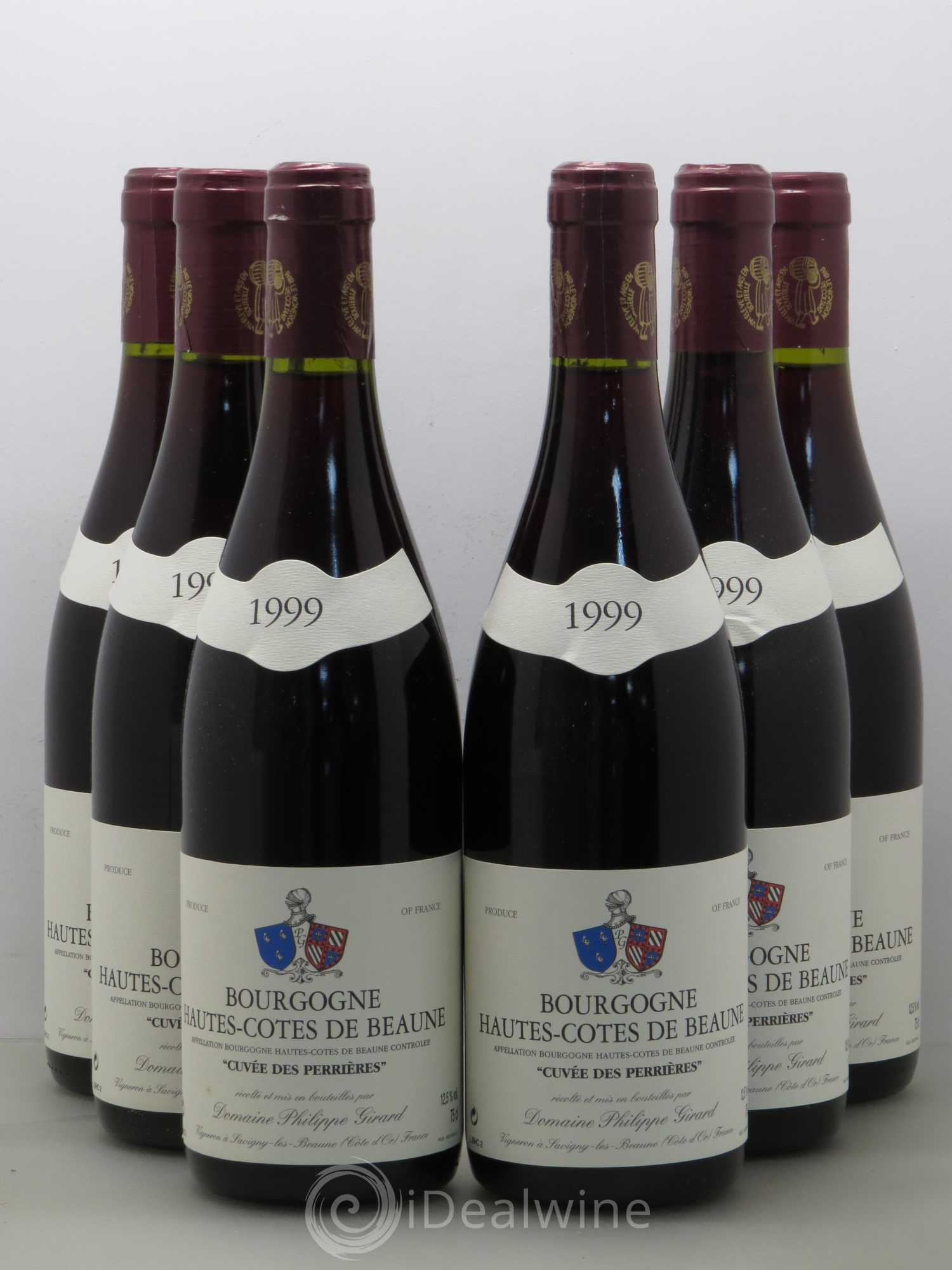 Hautes-Côtes de Beaune Cuvee Des Perrieres Domaine Philippe Girard (sans prix de réserve) 1999 - Posten von 6 Flaschen - 0