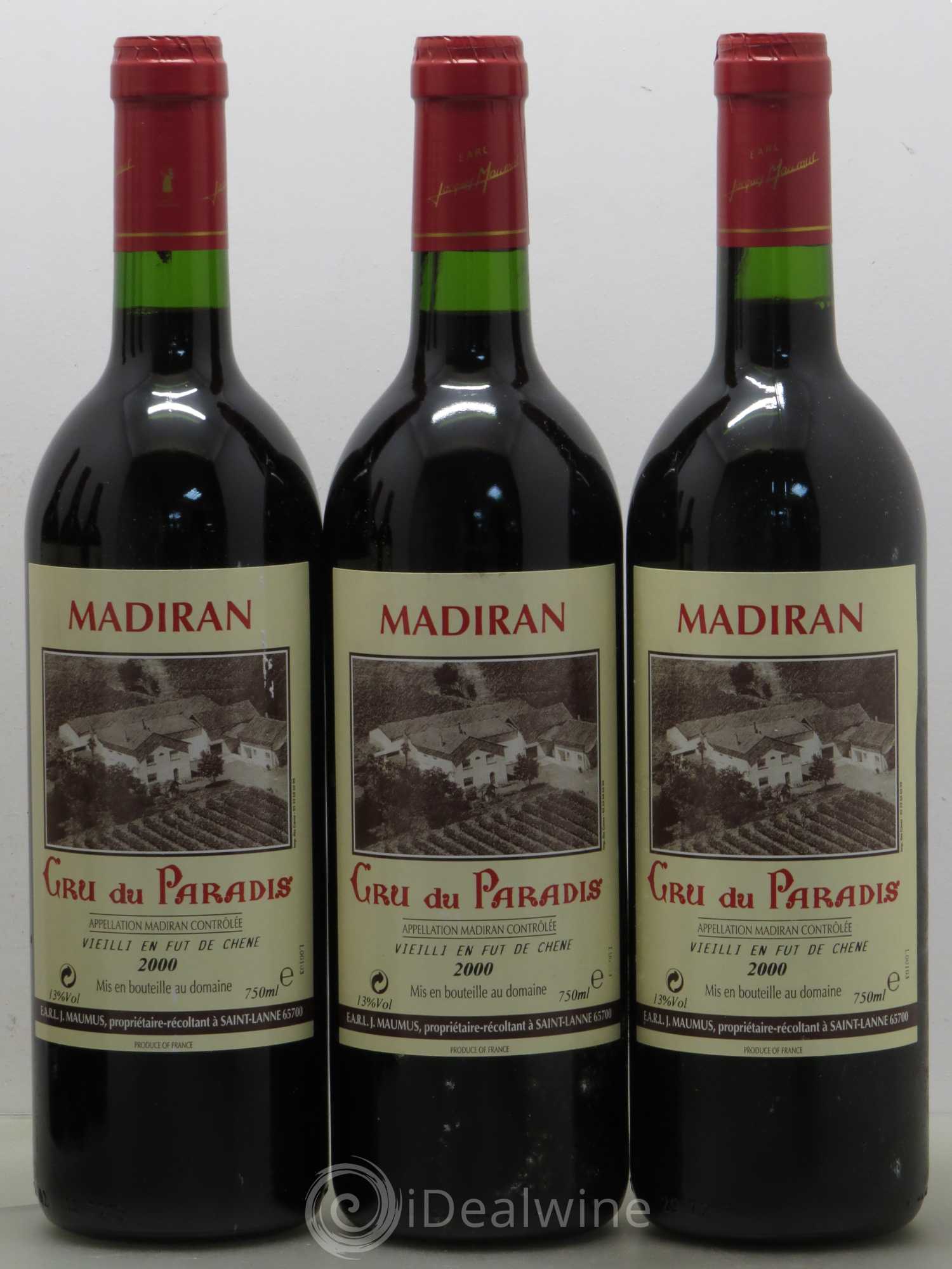 Madiran Cru du paradis Maumus (sans prix de réserve) 2000 - Posten von 6 Flaschen - 1