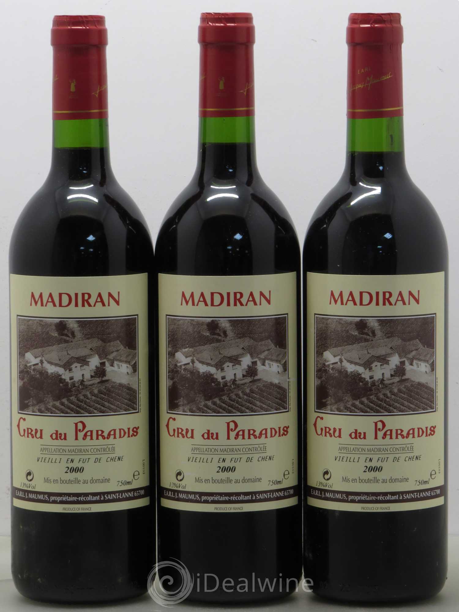 Madiran Cru du paradis Maumus (sans prix de réserve) 2000 - Posten von 6 Flaschen - 2