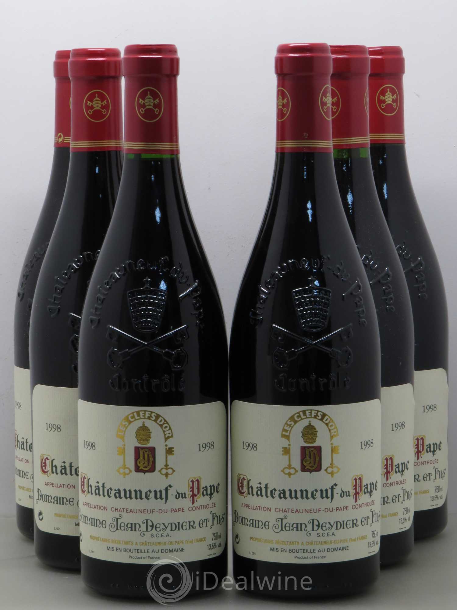 Châteauneuf-du-Pape Les Clefs D'Or Jean Deydier 1998 - Posten von 6 Flaschen - 0