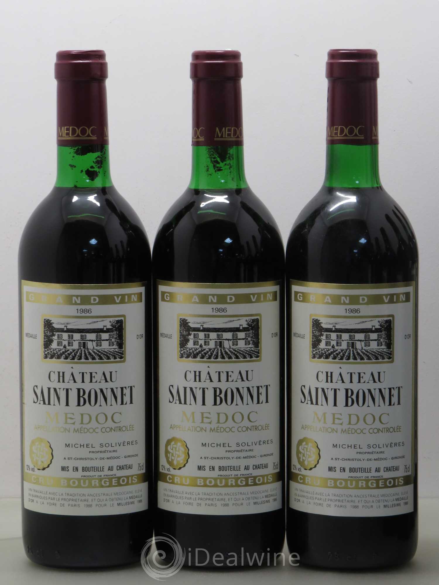 Château Saint-Bonnet Cru Bourgeois (sans prix de réserve) 1986 - Lot de 12 bouteilles - 2