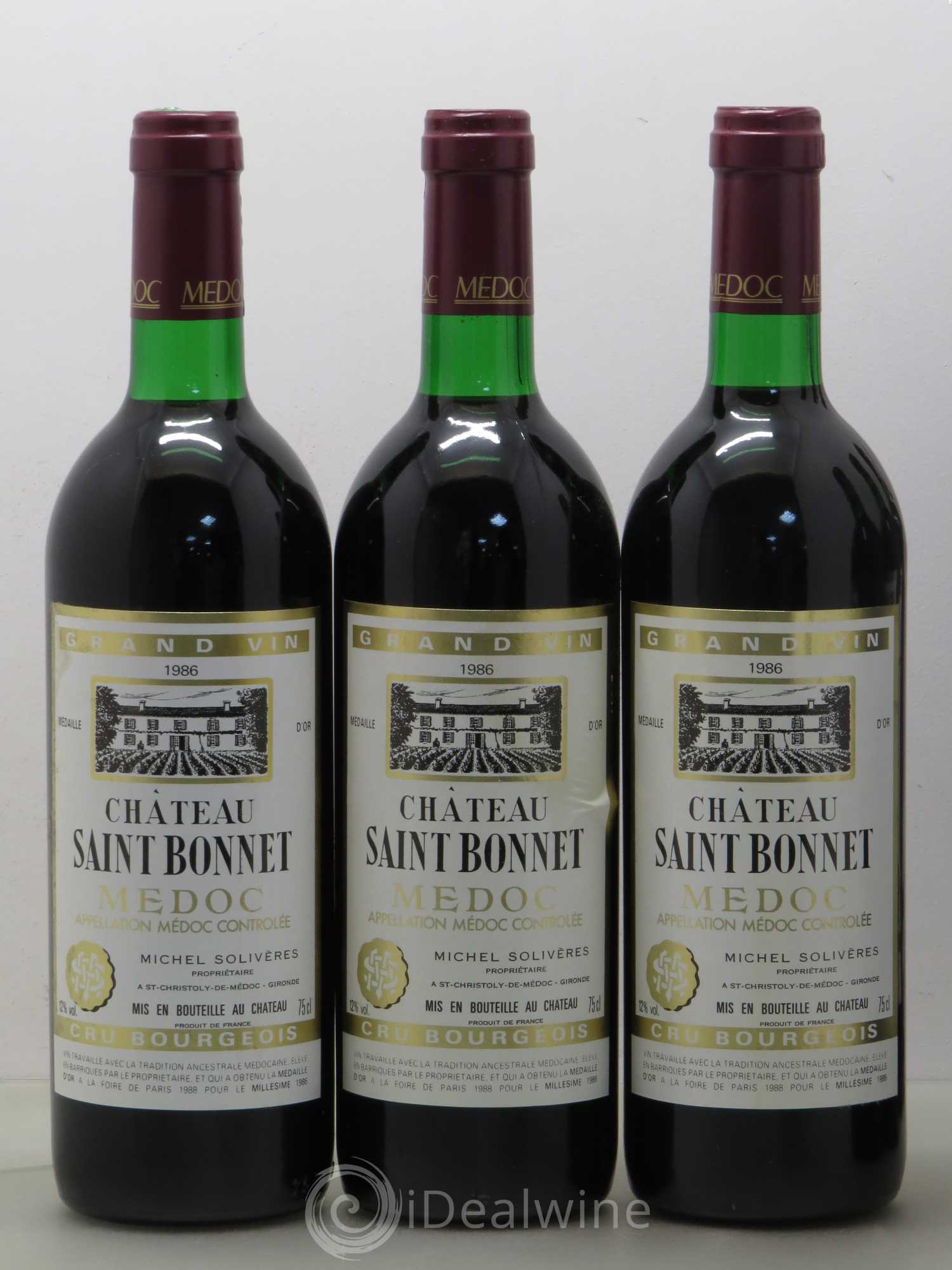 Château Saint-Bonnet Cru Bourgeois (sans prix de réserve) 1986 - Lot de 12 bouteilles - 3