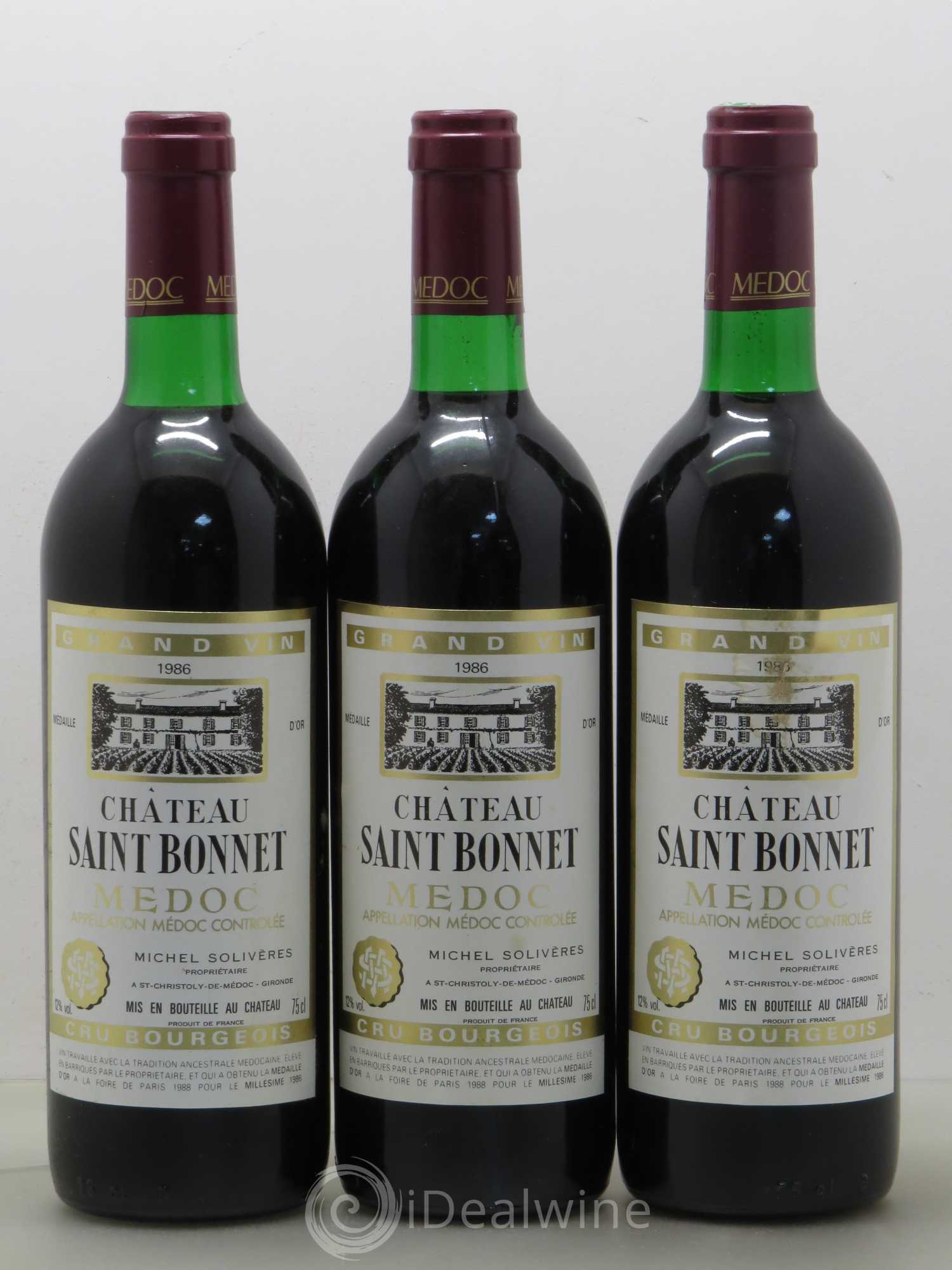 Château Saint-Bonnet Cru Bourgeois (sans prix de réserve) 1986 - Lot de 12 bouteilles - 4