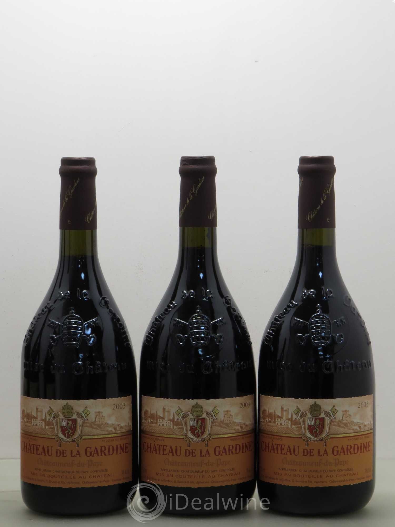Châteauneuf-du-Pape Château de La Gardine Famille Brunel (sans prix de réserve) 2003 - Lot de 6 bouteilles - 1