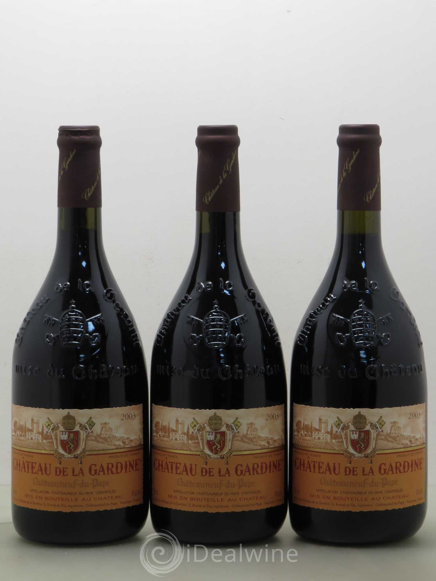 Châteauneuf-du-Pape Château de La Gardine Famille Brunel (sans prix de réserve) 2003 - Lot de 6 bouteilles - 2