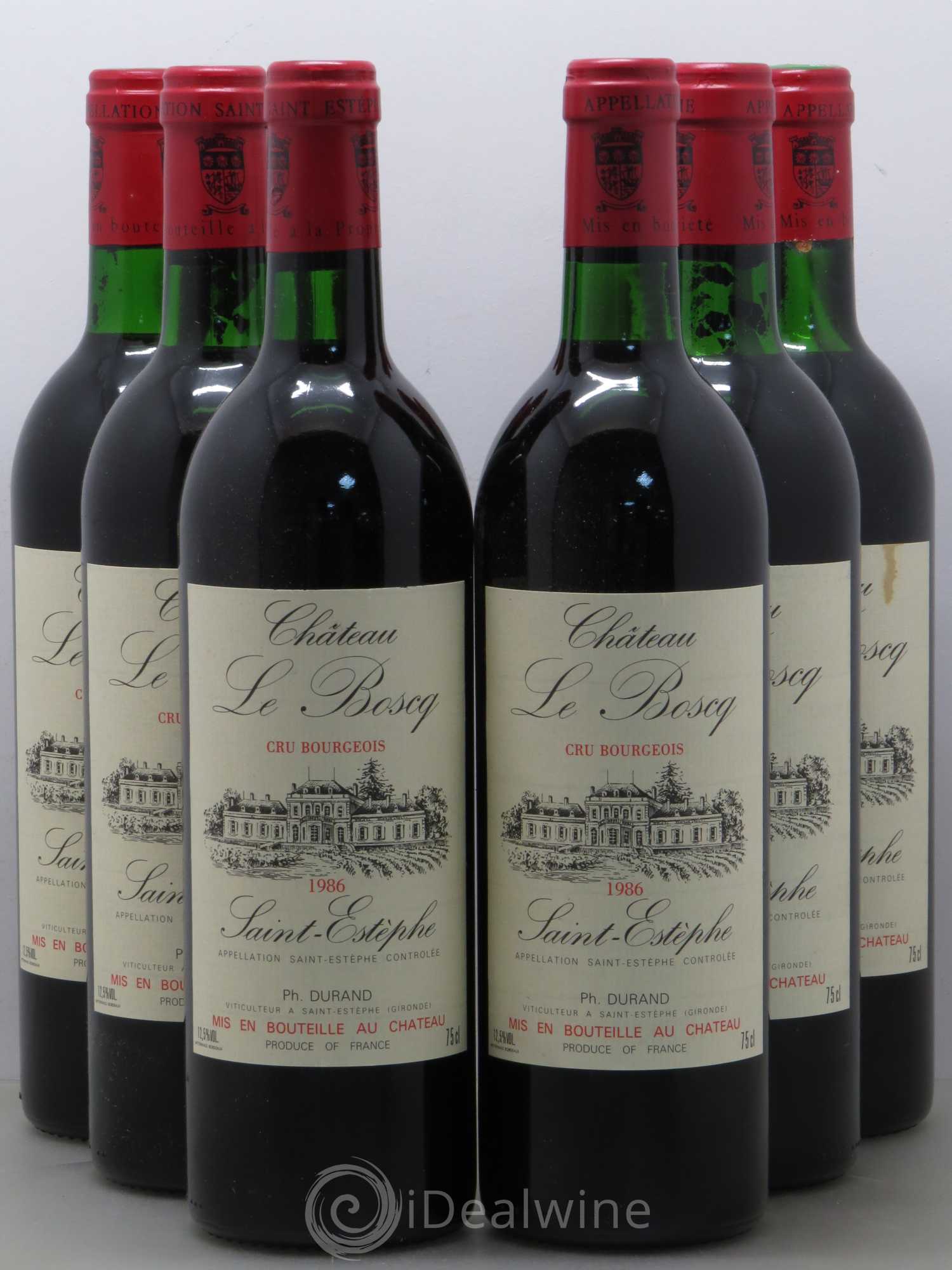Château le Boscq Cru Bourgeois (senza prezzo di riserva) 1986 - Lotto di 6 bottiglie - 0