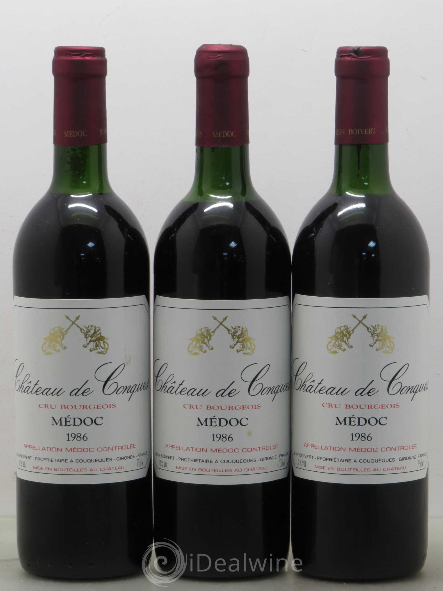 Médoc Château de Conques (sans prix de réserve) 1986 - Posten von 6 Flaschen - 2