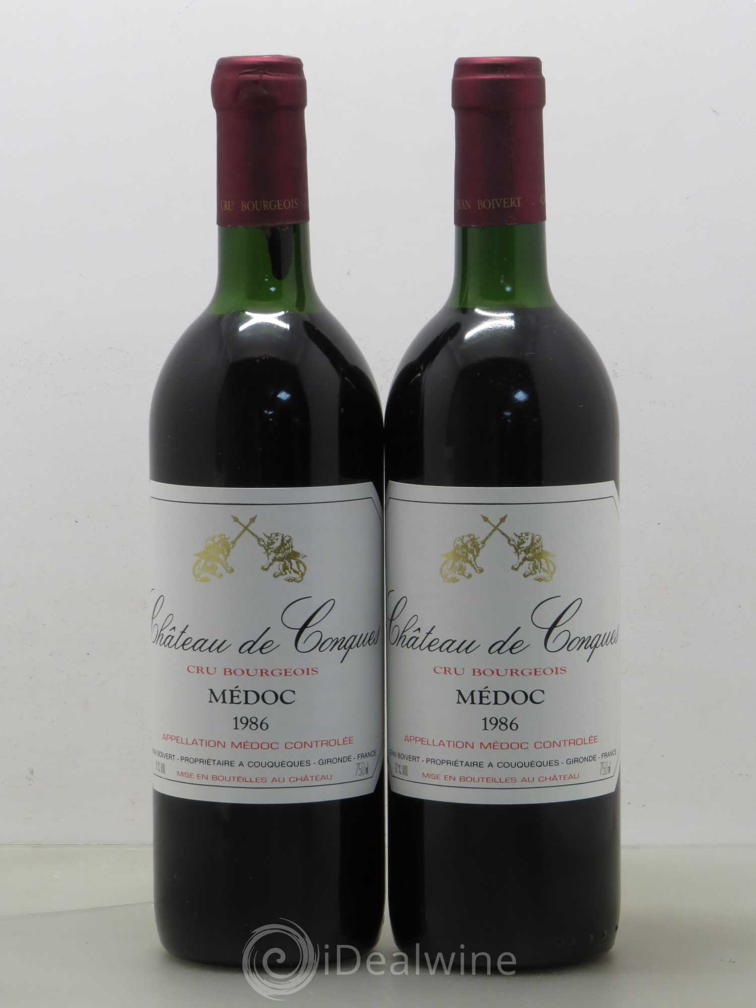 Médoc Château de Conques (sans prix de réserve) 1986 - Lot de 5 bouteilles - 2
