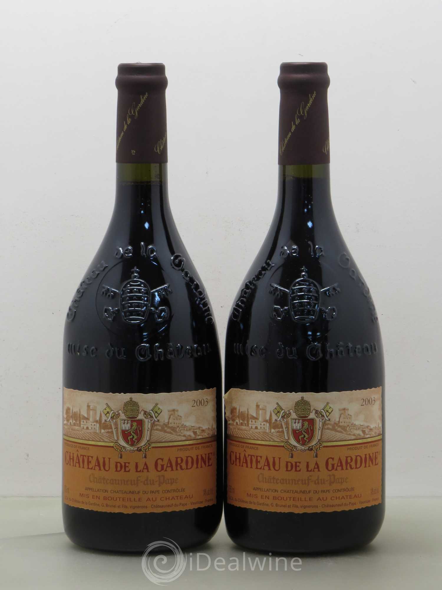 Châteauneuf-du-Pape Château de La Gardine Famille Brunel 2003 - Lot de 5 bouteilles - 2