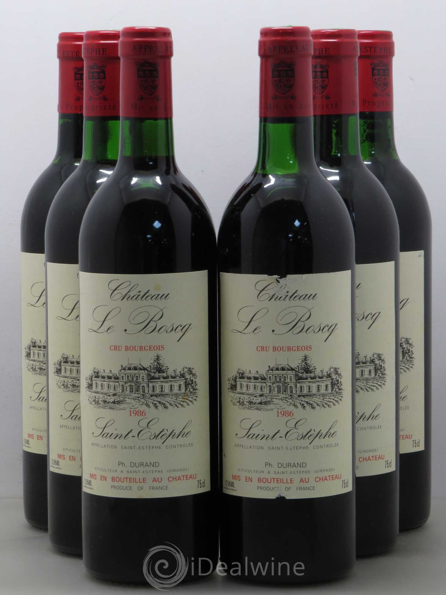 Château le Boscq Cru Bourgeois (sans prix de réserve) 1986 - Lot de 6 bouteilles - 0