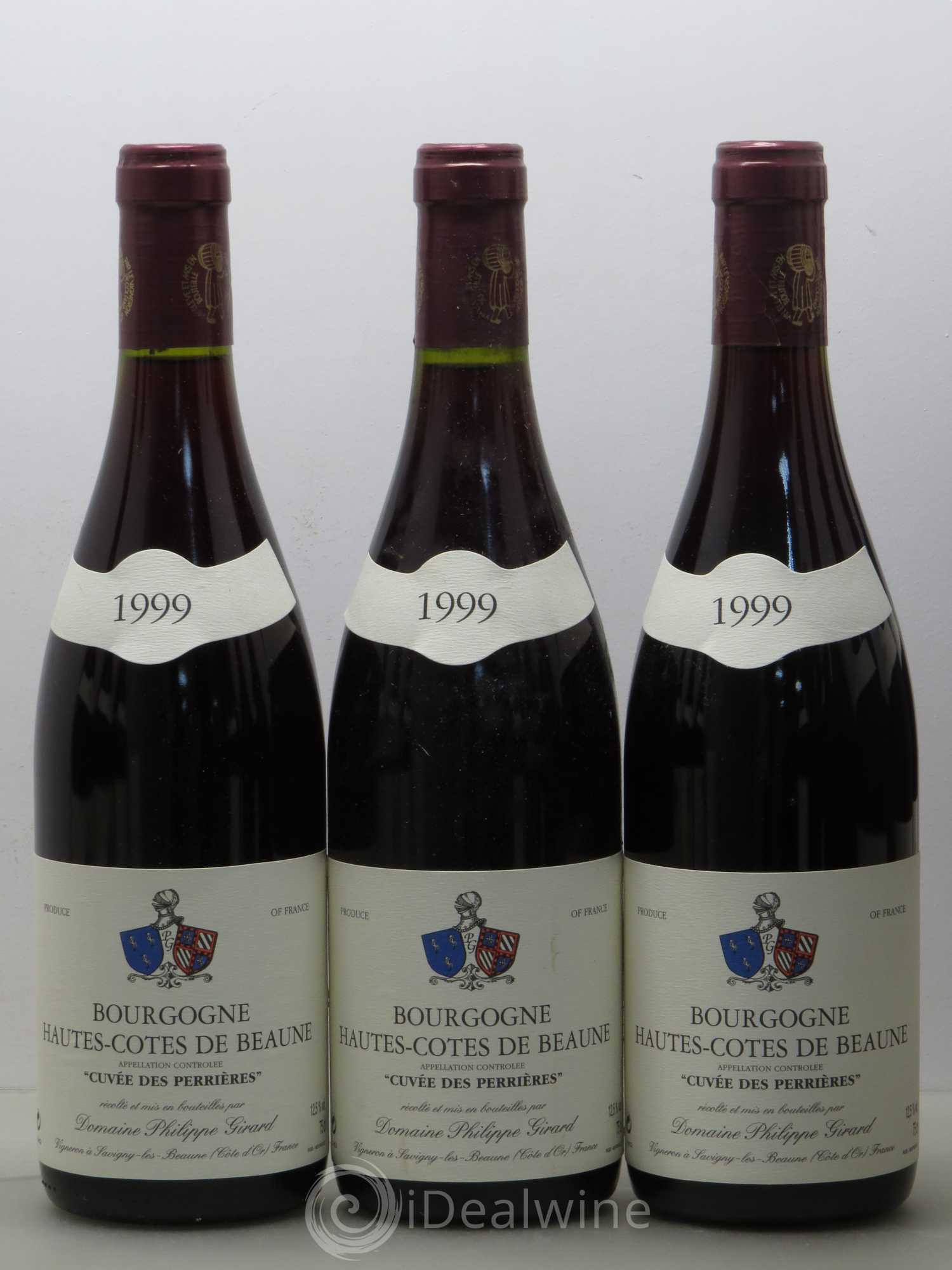 Hautes-Côtes de Beaune Cuvee Des Perrieres Domaine Philippe Girard 1999 - Posten von 12 Flaschen - 1