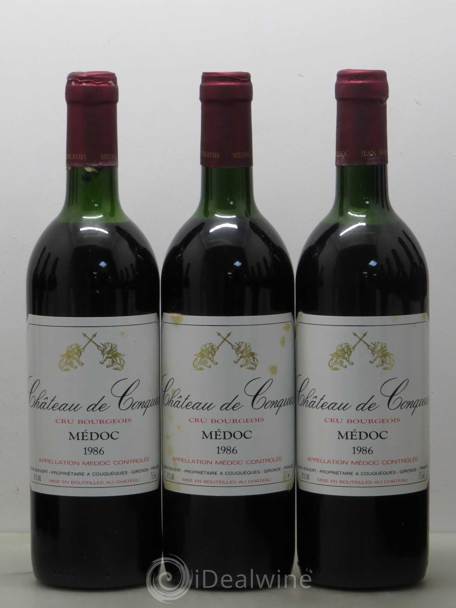 Médoc Château de Conques (sans prix de réserve) 1986 - Lot de 12 bouteilles - 1