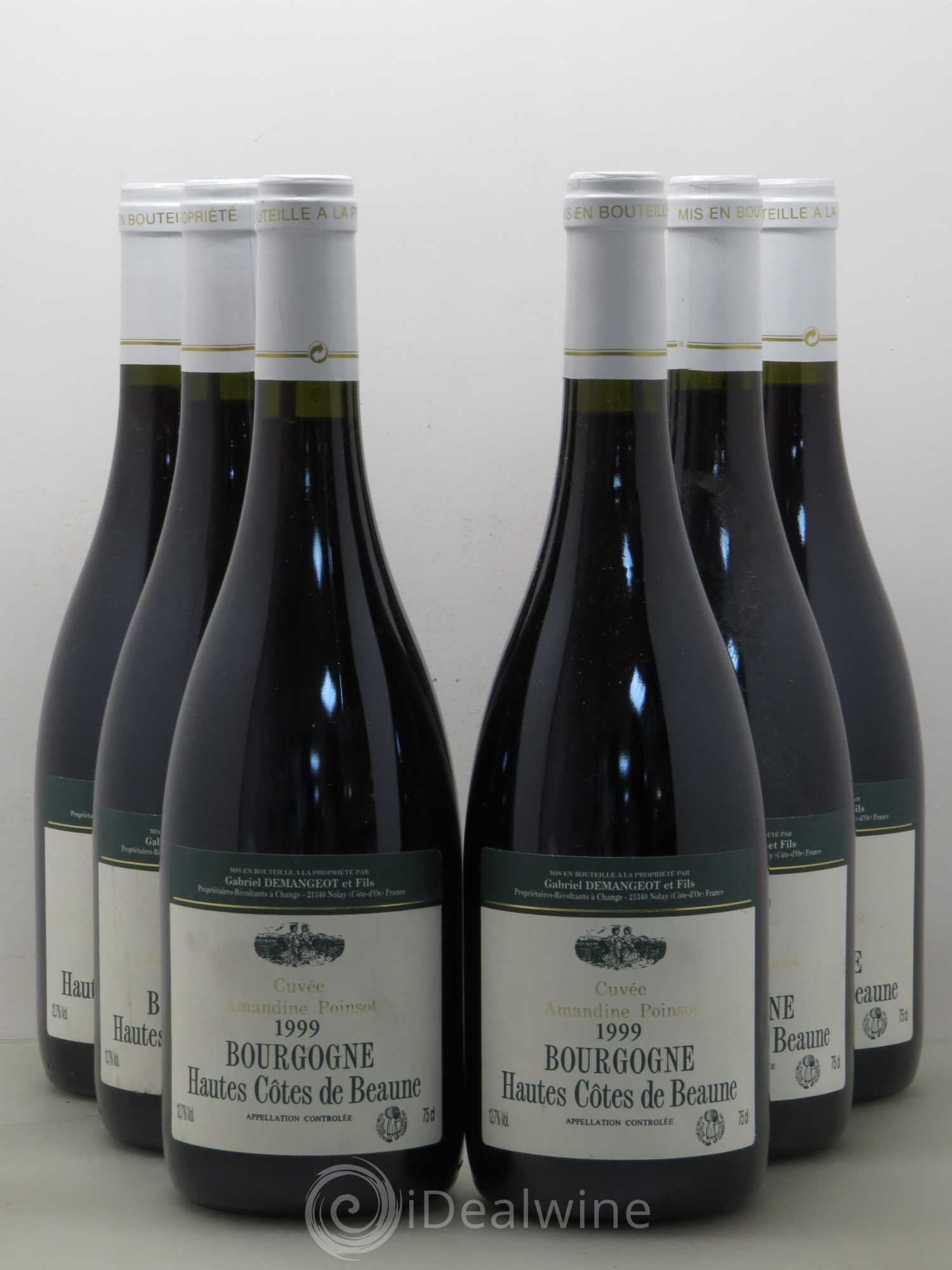Hautes-Côtes de Beaune Cuvee Amandine Poinsot Gabriel Demangeot (sans prix de réserve) 1999 - Posten von 6 Flaschen - 0